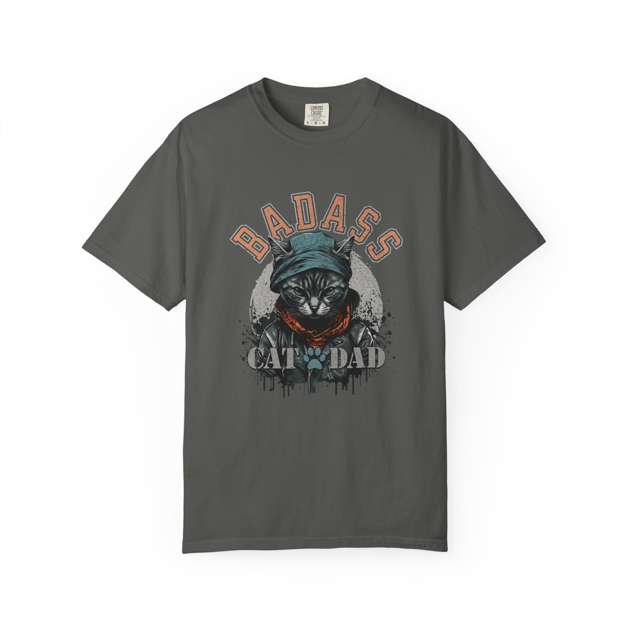 Badass Cat Dad T-Shirt — Graphic Cool Cat Father Tee