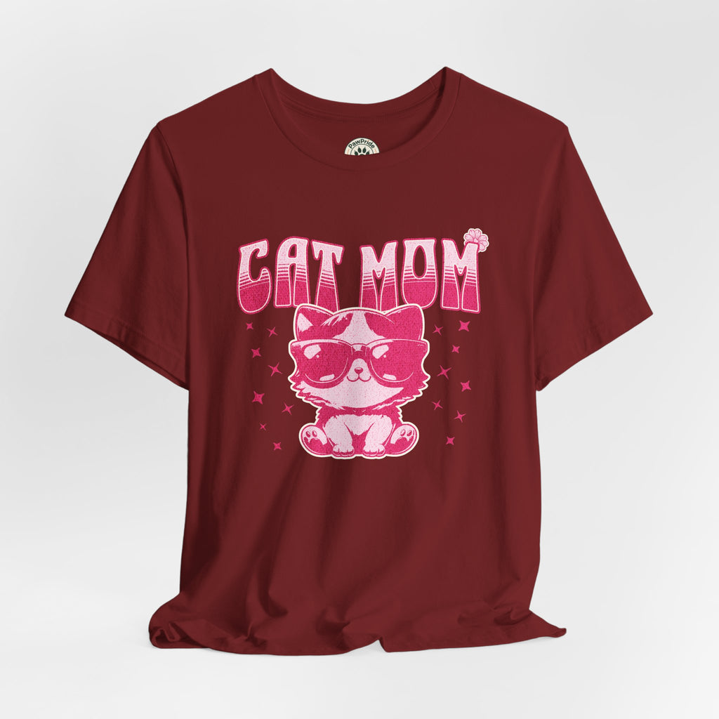 Cat Mom T-Shirt — Pink Cute Cat Graphic Tee