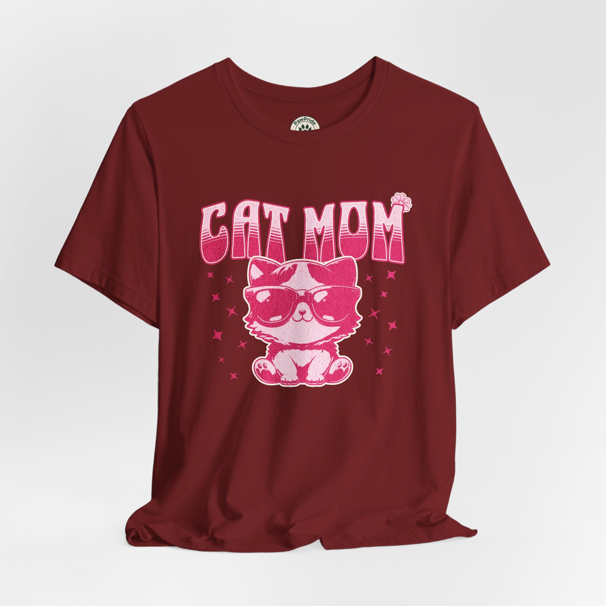 Cat Mom T-Shirt — Pink Cute Cat Graphic Tee