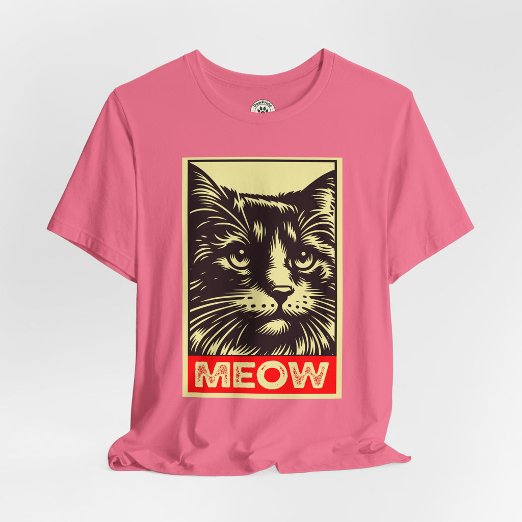 Meow Cat Portrait Tee — Graphic Cat Shirt