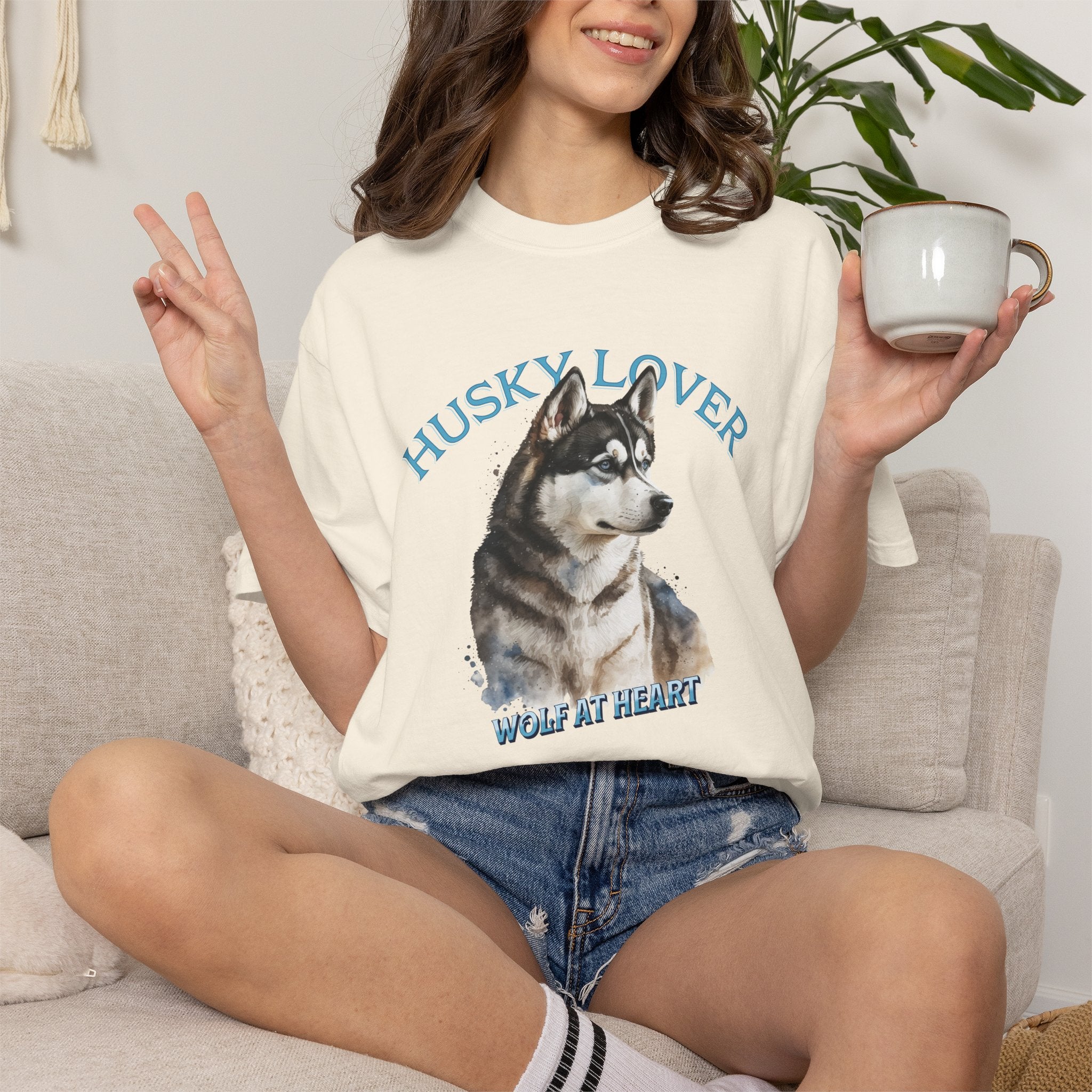 Husky Lover T-Shirt – “Wolf at Heart” Graphic Tee