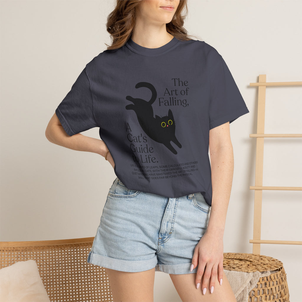 Cat "The Art of Falling" Graphic T-Shirt — A Cat’s Guide to Life