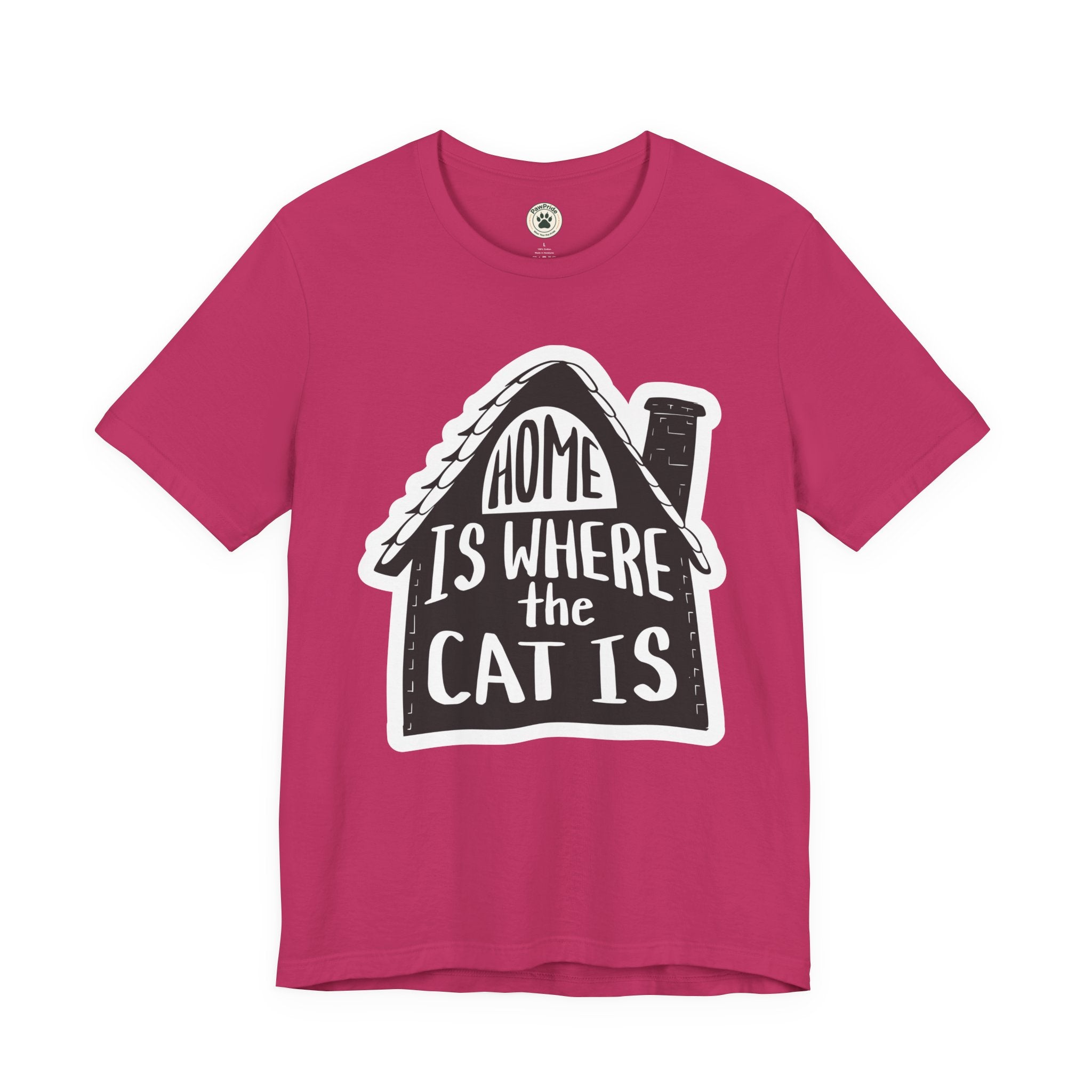Cat Lover T-Shirt — "Home Is Where The Cat Is" Graphic Tee