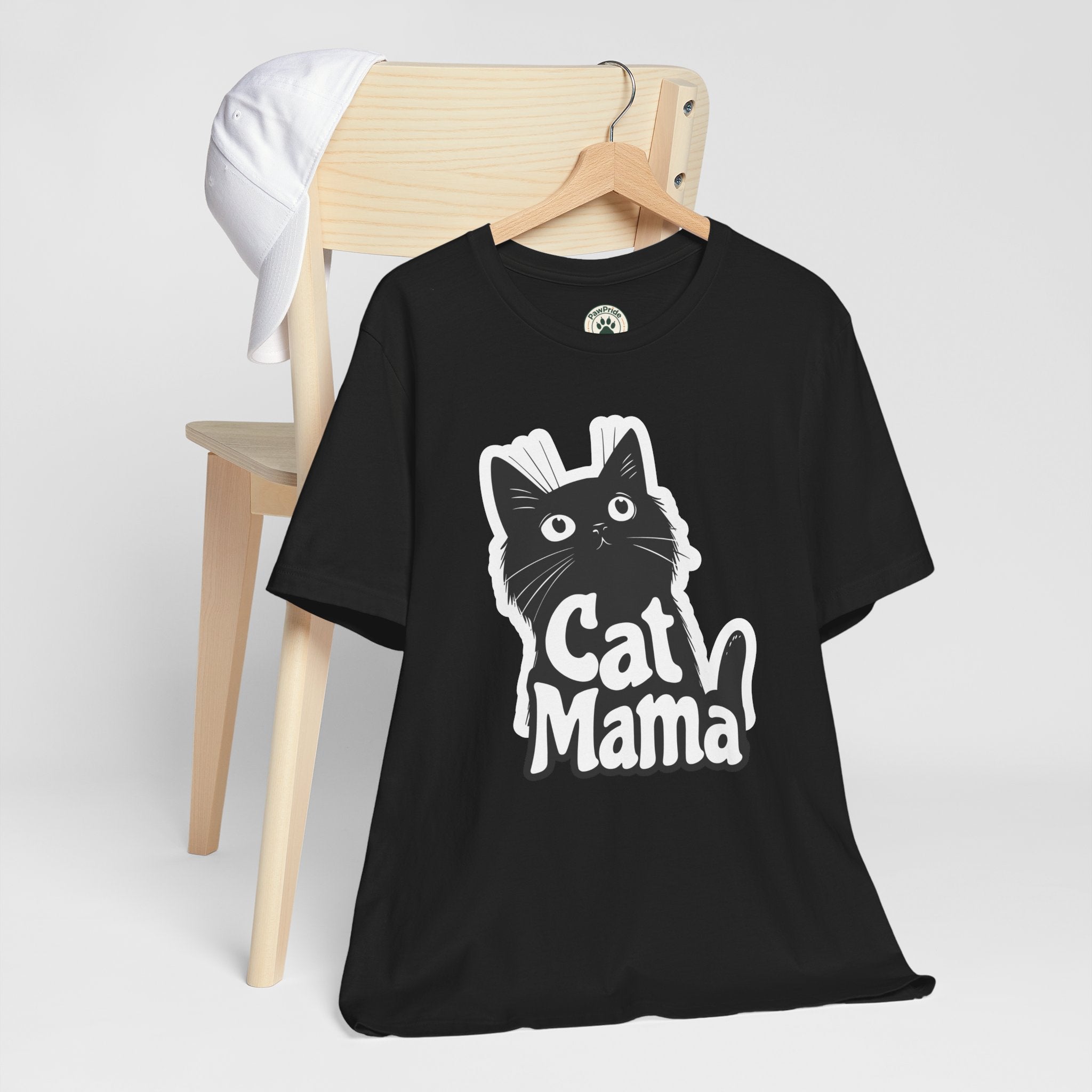 Cat Mama T-Shirt – Cute Black Cat Graphic Tee for Cat Lovers