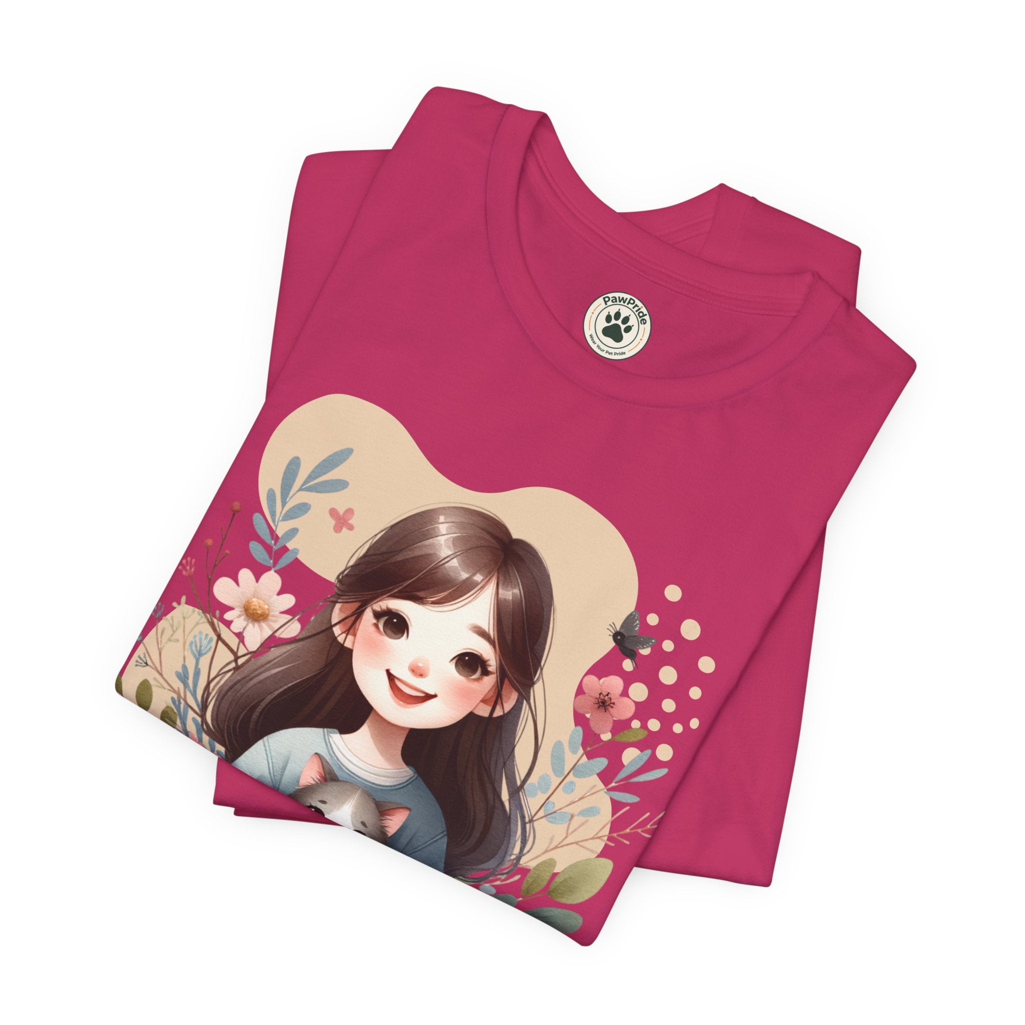 Cat Mom T-Shirt — Cute Floral Illustration Tee for Women Cat Lovers