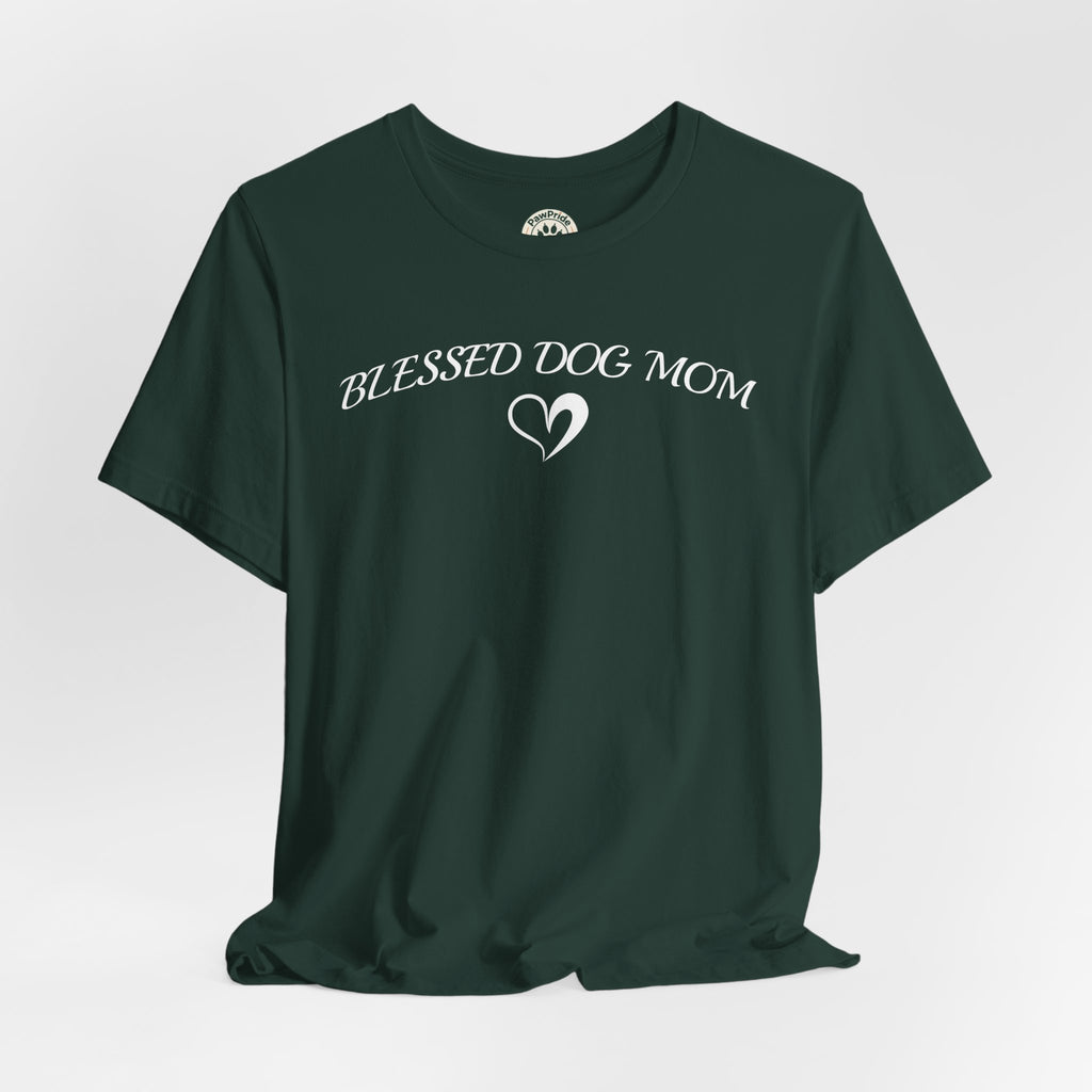 Blessed Dog Mom T-Shirt — Women’s Dog Lover Tee with Heart