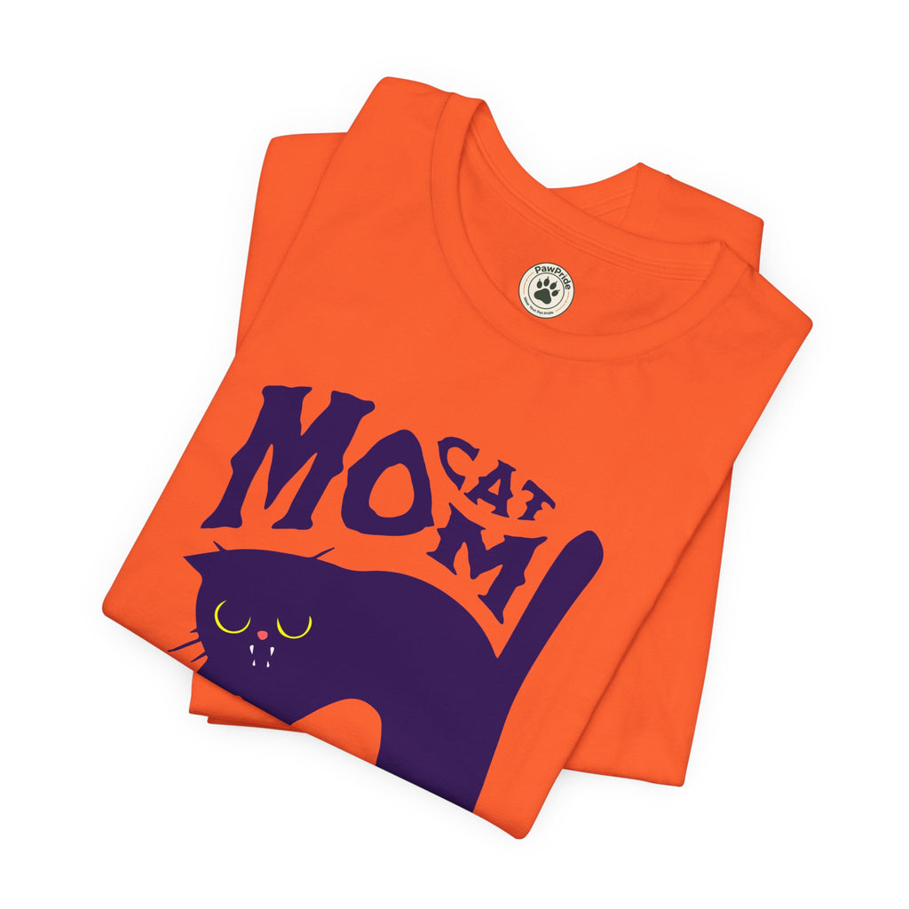 Cat Mom Graphic Tee — Cute Black Cat Illustration