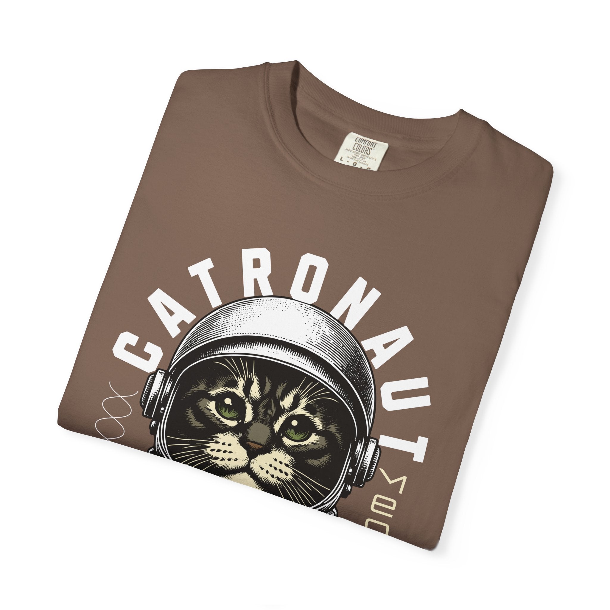 Catronaut T‑Shirt — Retro Space Cat Helmet Graphic Tee