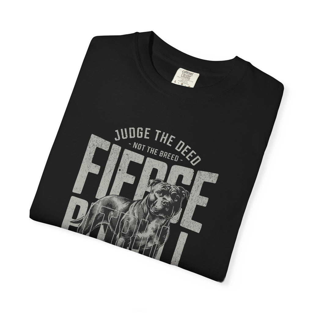 Fierce Pitbull Heart T-Shirt — "Judge the Deed Not the Breed" Pitbull Lover Tee