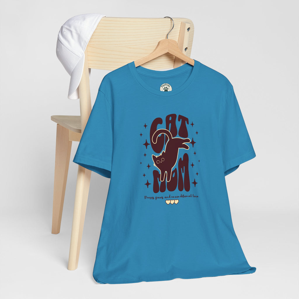 Cat Mom Retro Graphic Tee — "Cat Mom" Vintage Cat Lover T‑Shirt
