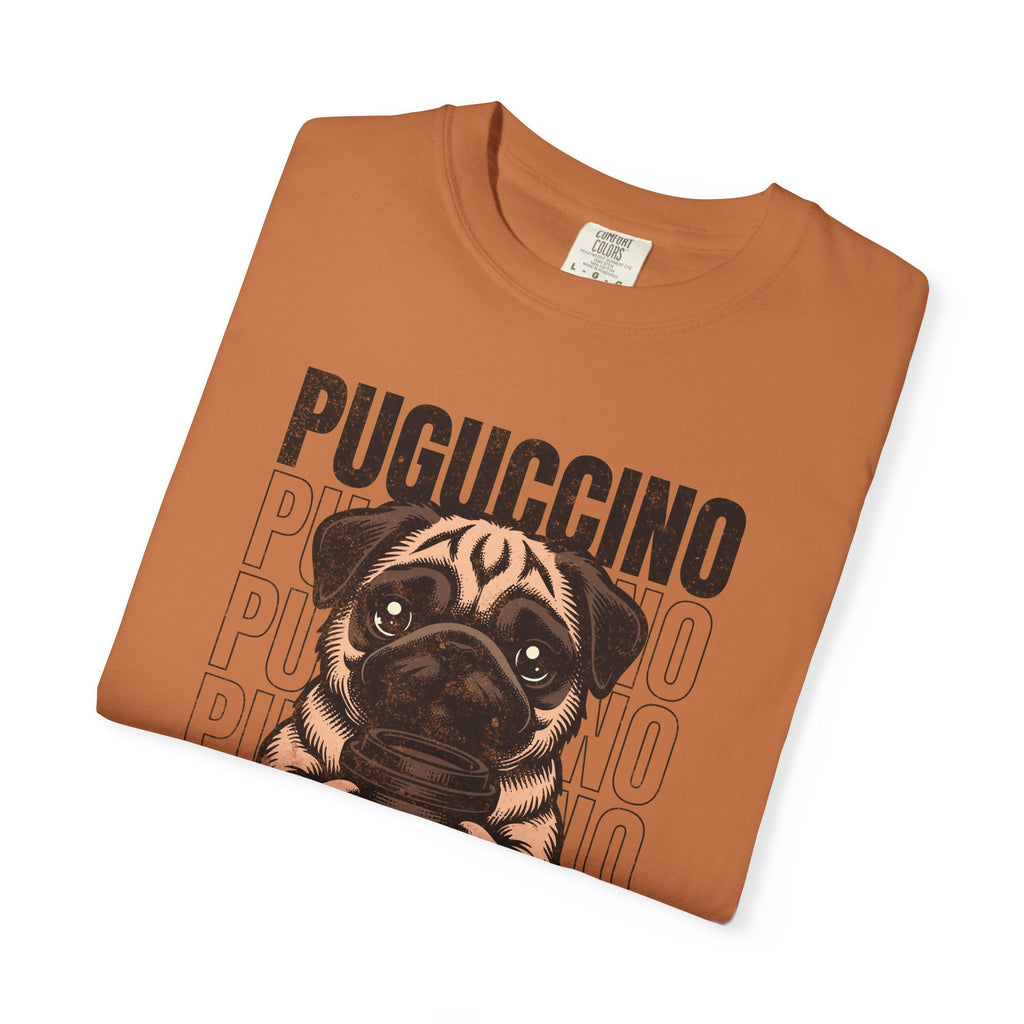 Puguccino Puppy T‑Shirt — Cute Pug Coffee Dog Graphic Tee