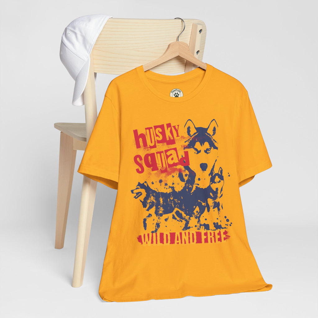 Husky Squad Tee — Wild and Free Siberian Husky Graphic T-Shirt