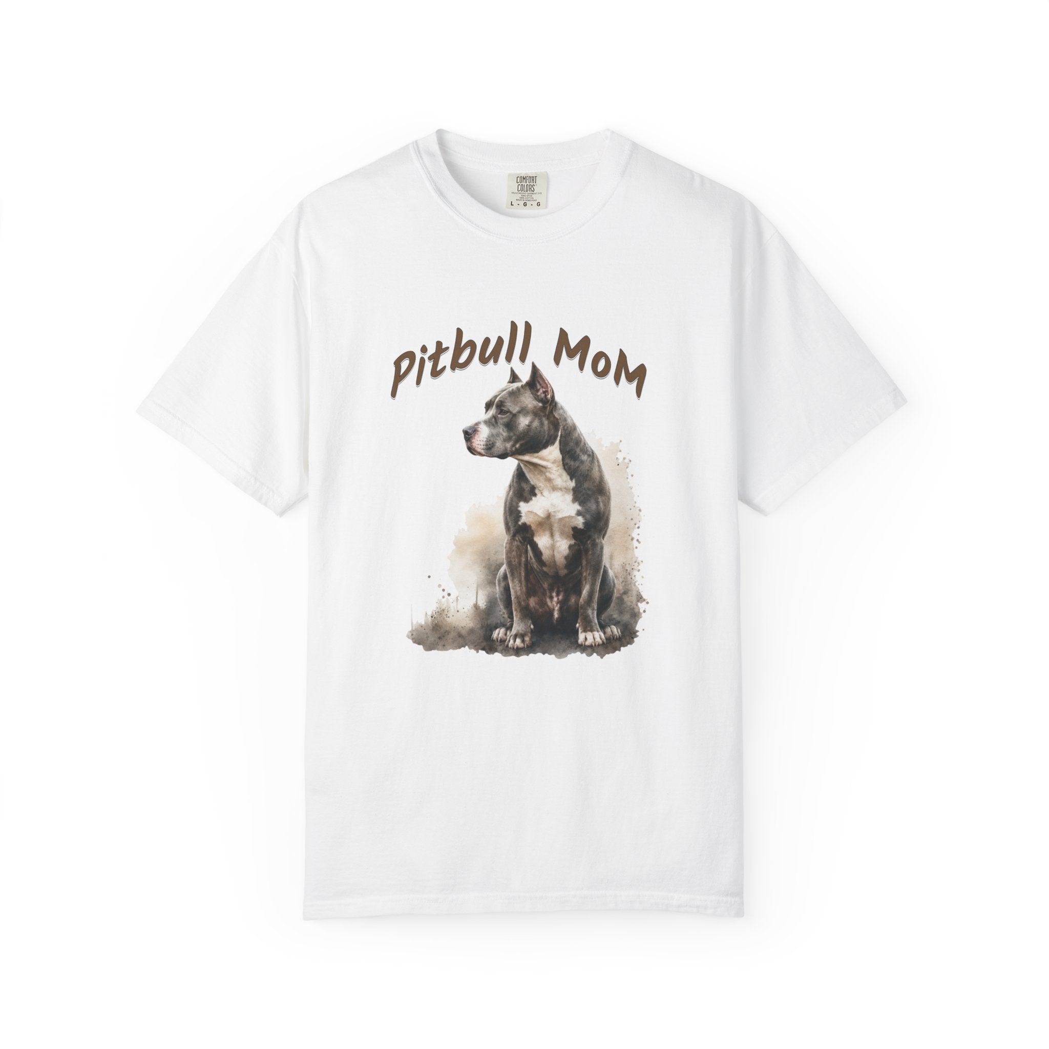 Pitbull Mom T-Shirt – Watercolor Pit Bull Shirt for Dog Lovers