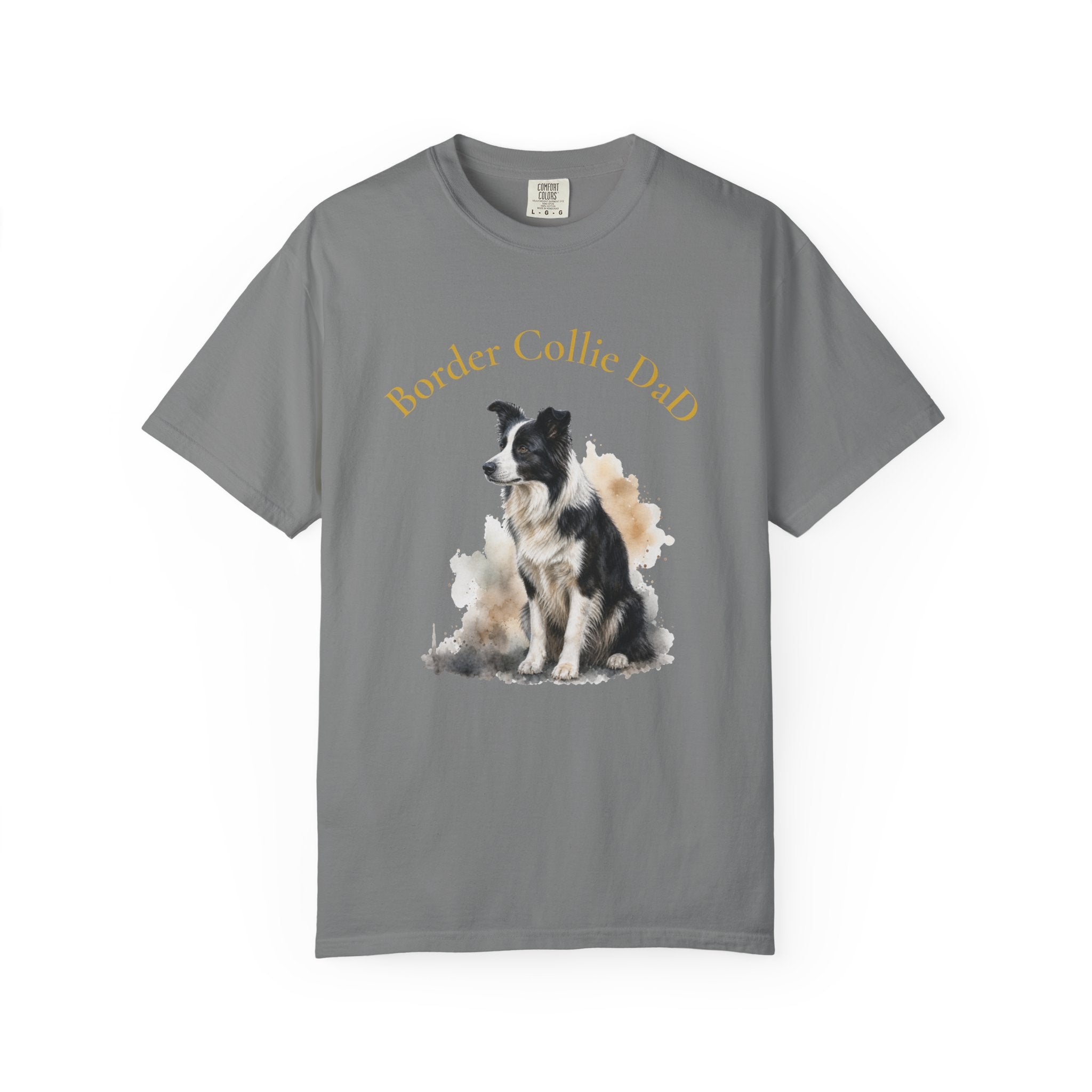 Border Collie Dad T-Shirt — Watercolor Dog Dad Tee