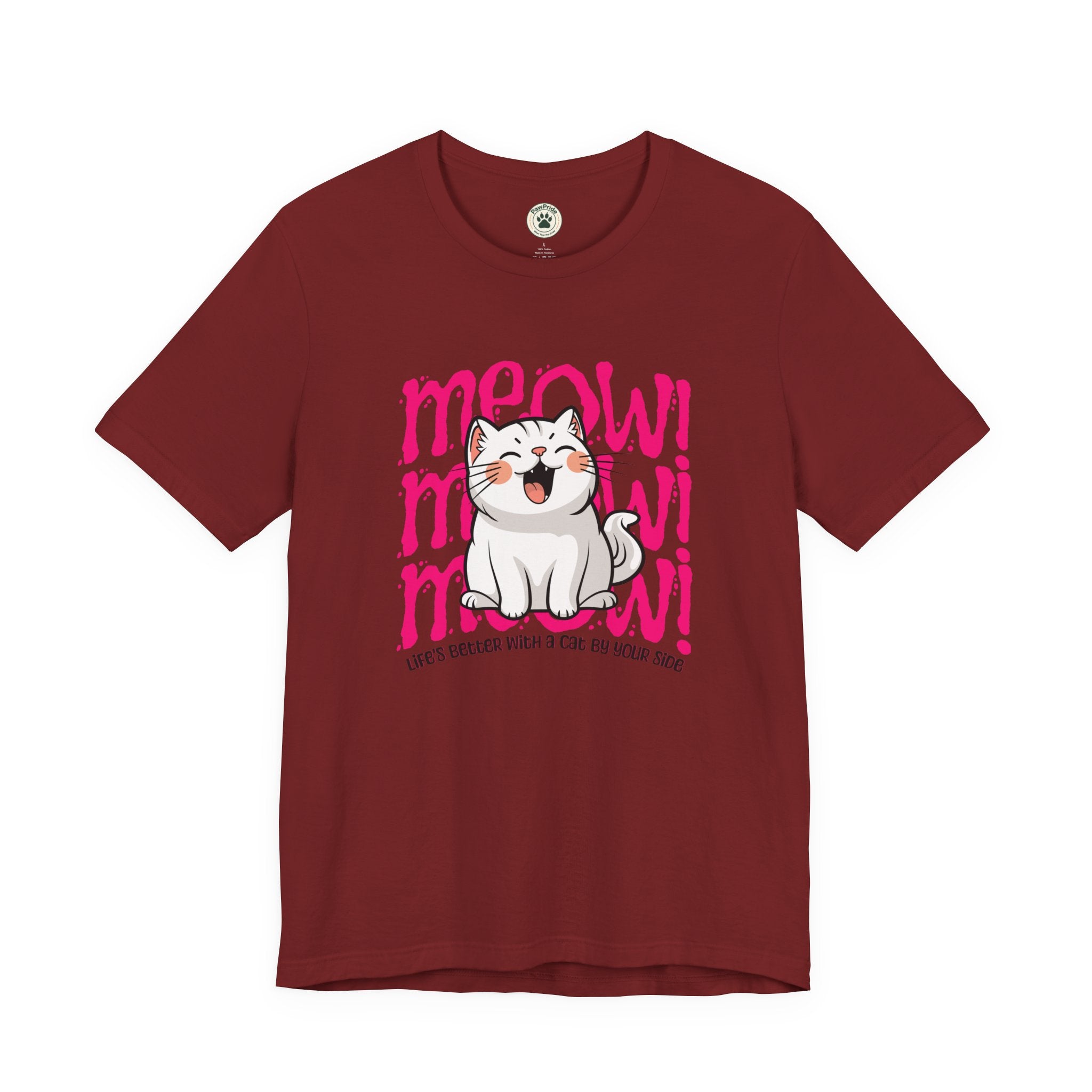 Meow Cat Graphic Tee — Cute Kawaii Cat "MEOW!" Shirt