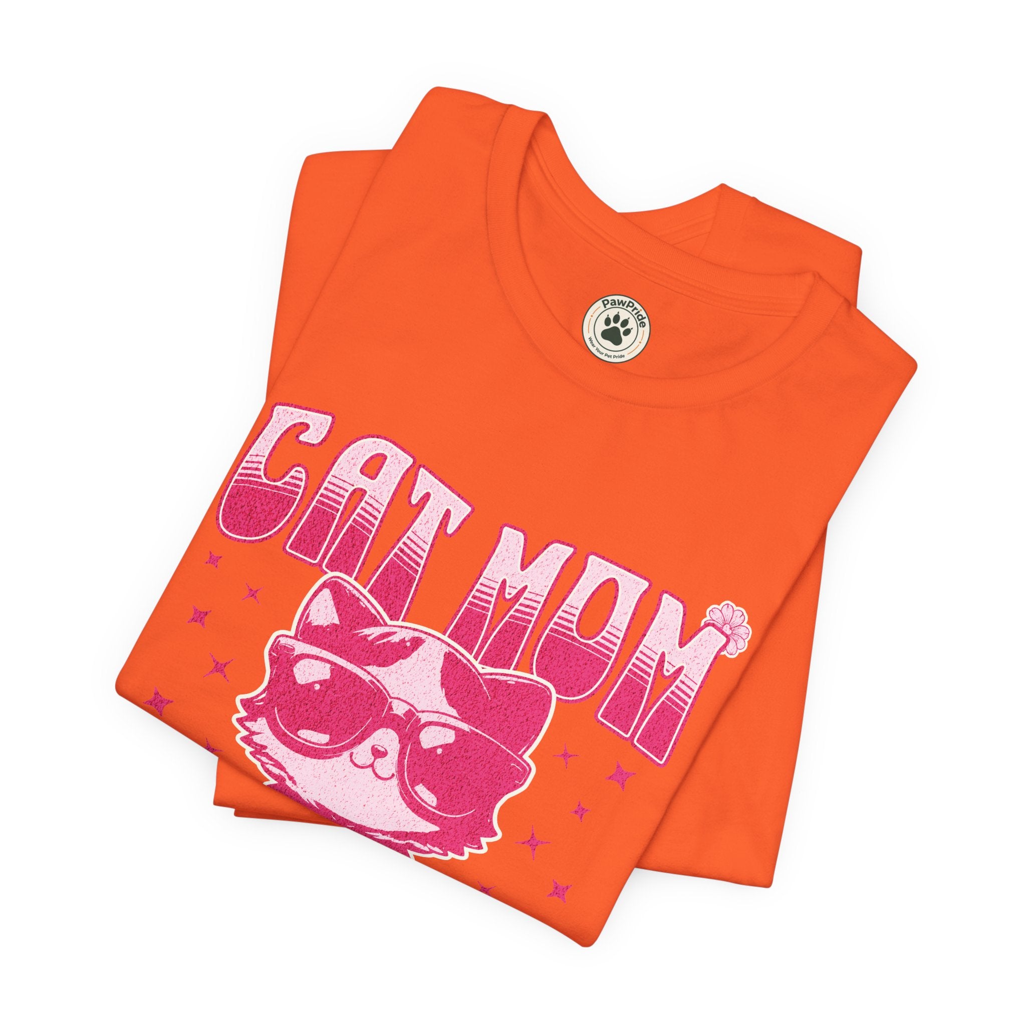 Cat Mom T-Shirt — Pink Cute Cat Graphic Tee