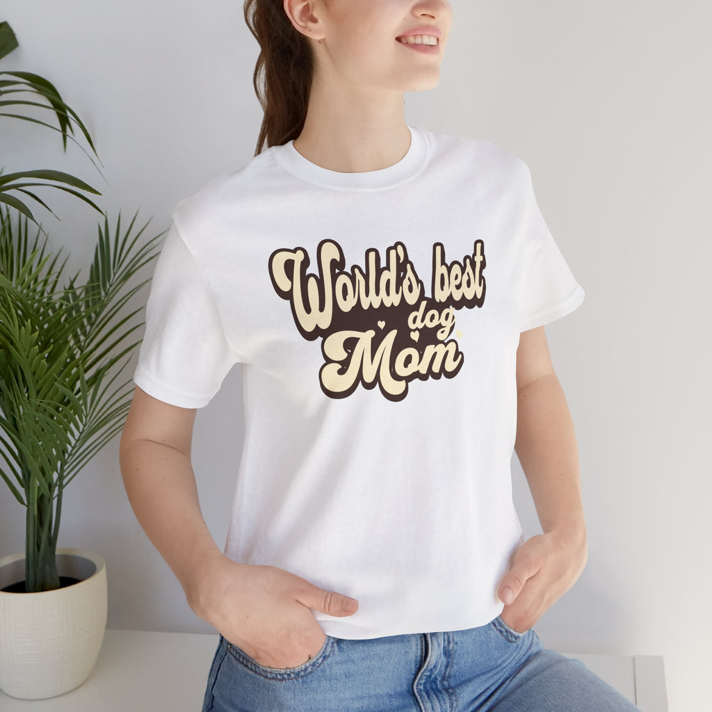 World's Best Dog Mom T-Shirt — Retro Script Pet Mom Tee