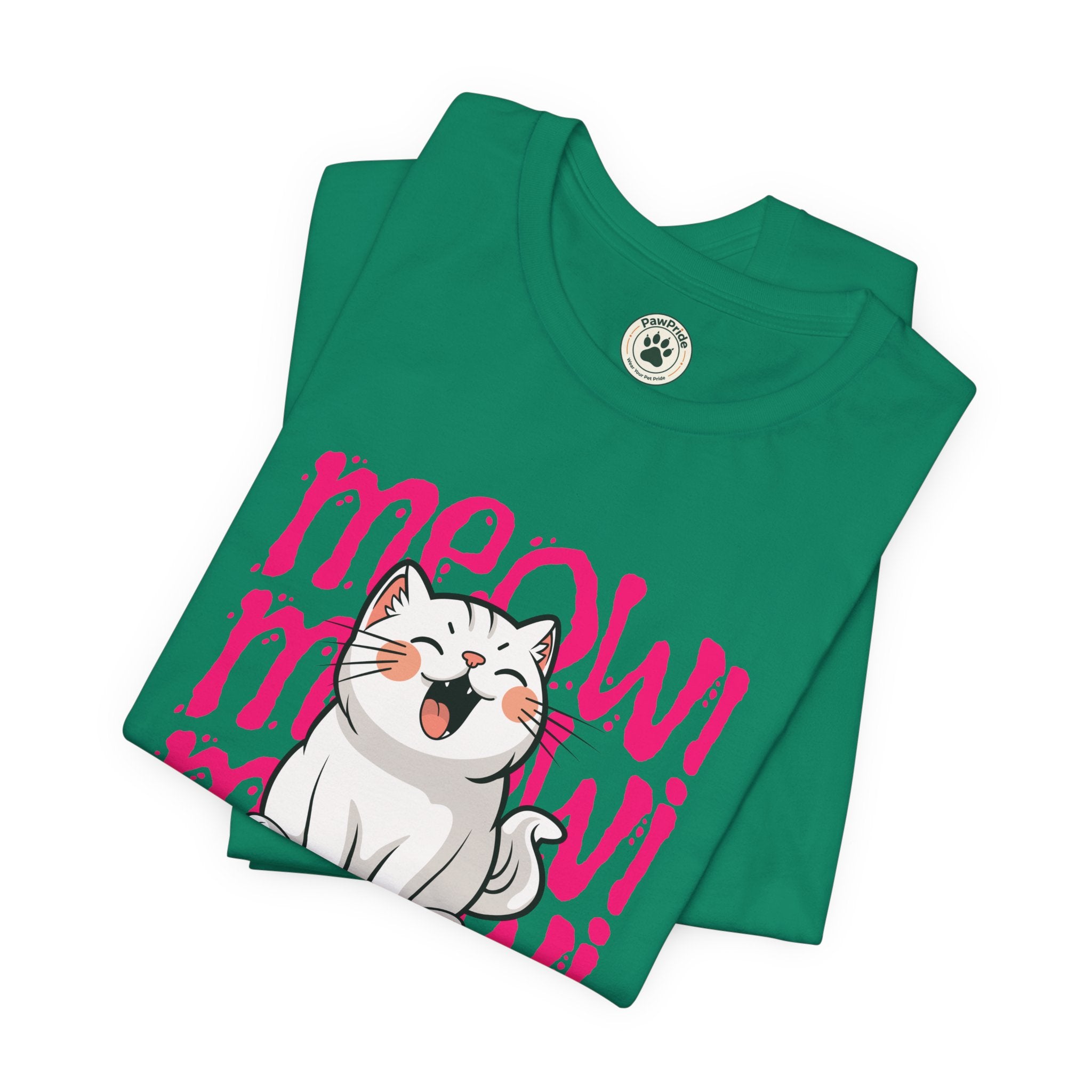 Meow Cat Graphic Tee — Cute Kawaii Cat "MEOW!" Shirt