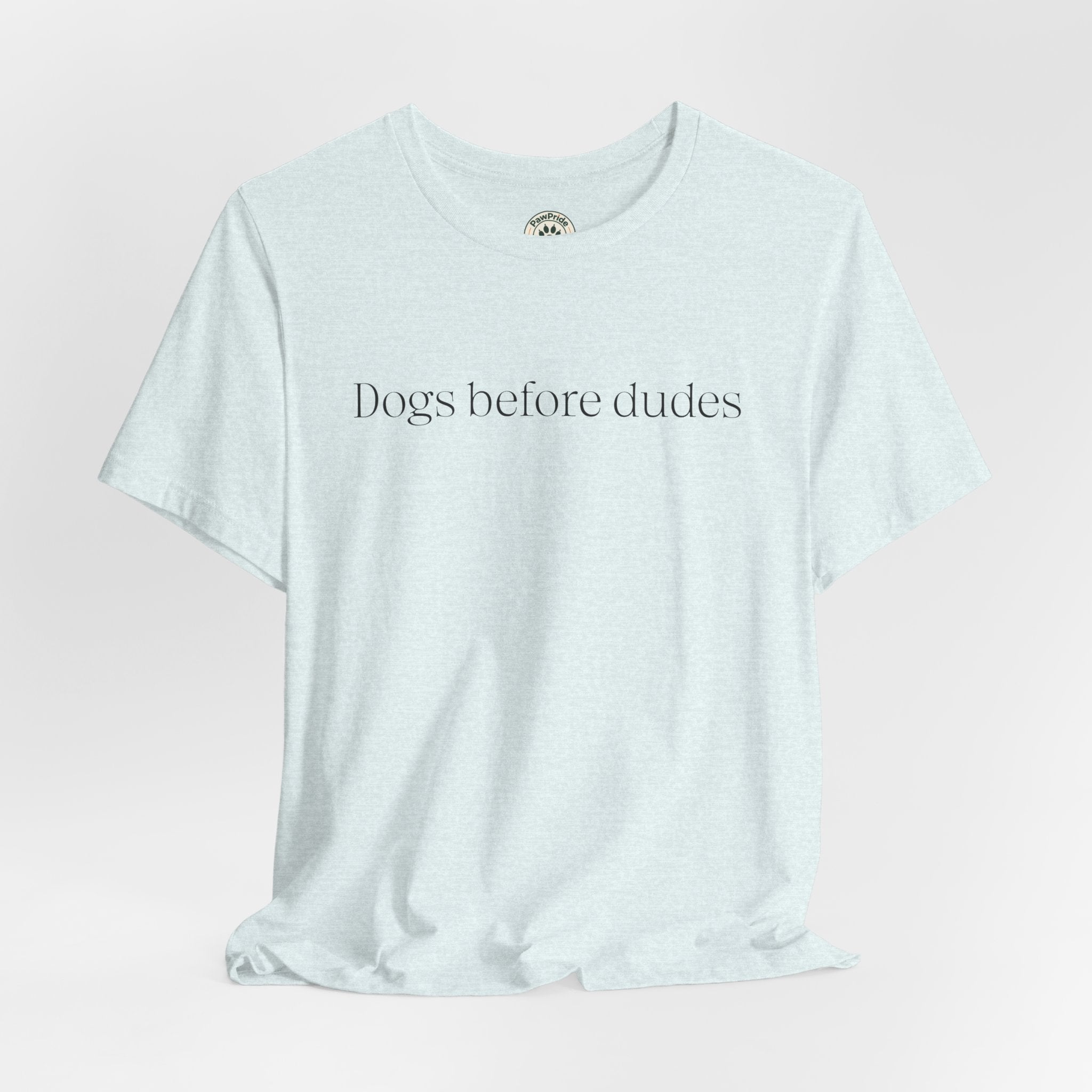 Dogs Before Dudes T-Shirt — Minimalist Dog Lover Tee