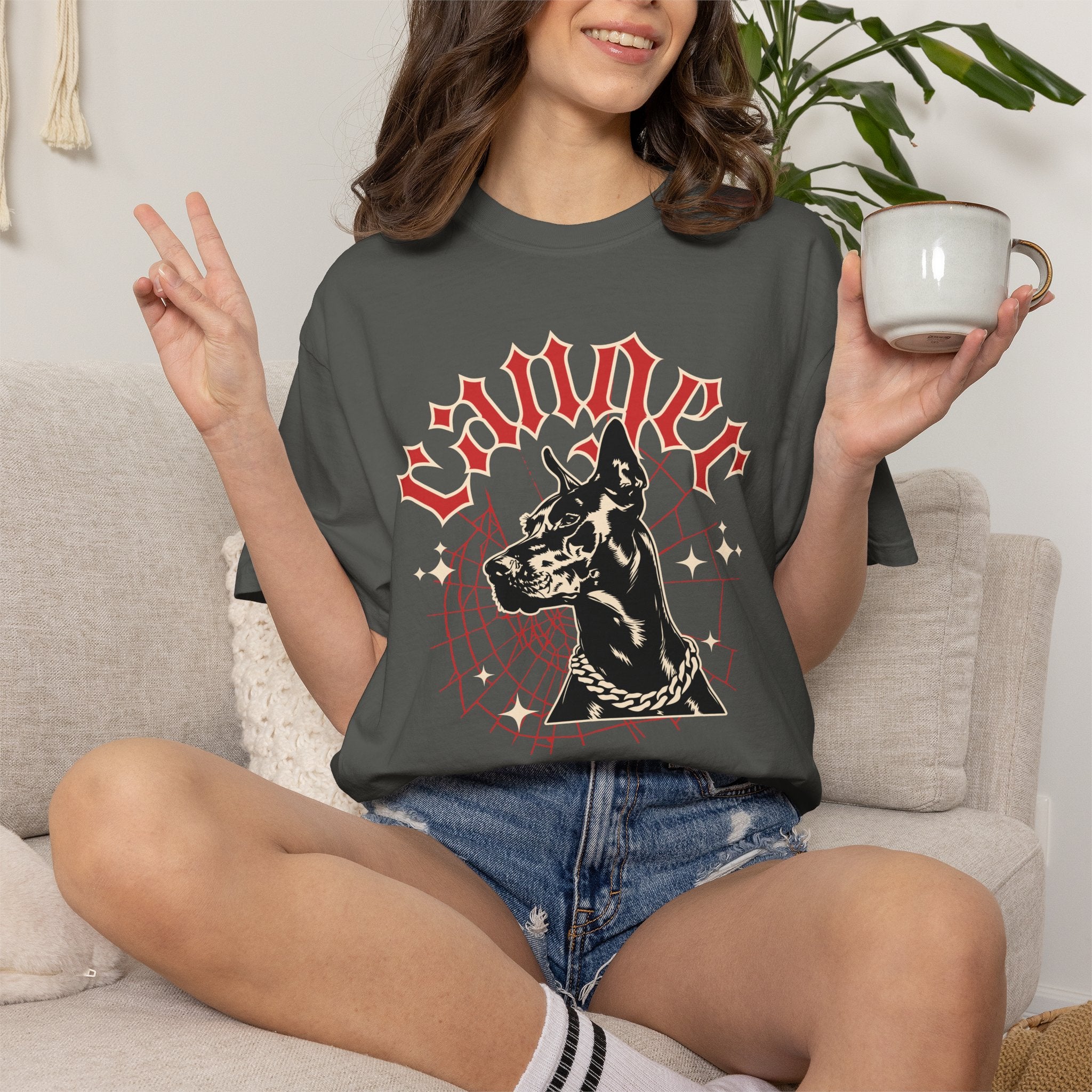Doberman Graphic T-Shirt — Vintage “Winner” Dog Design