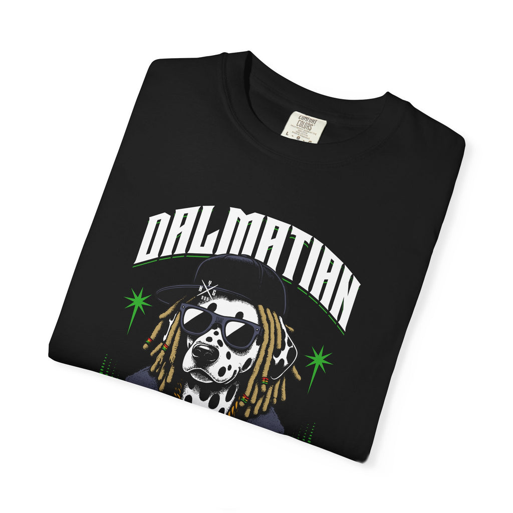 Dalmatian Street Graphic T-Shirt — Retro Hip-Hop Dog Tee