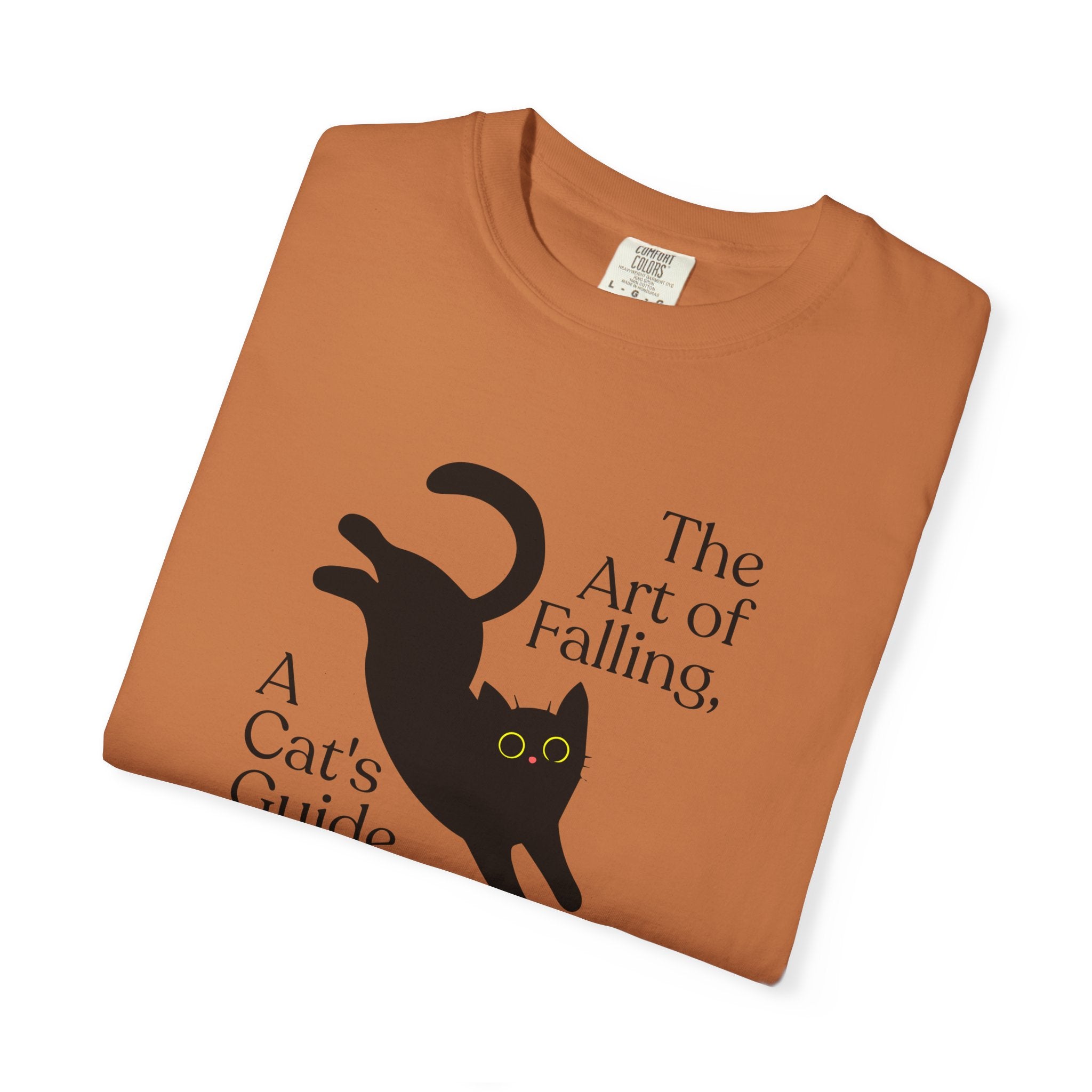 Cat "The Art of Falling" Graphic T-Shirt — A Cat’s Guide to Life