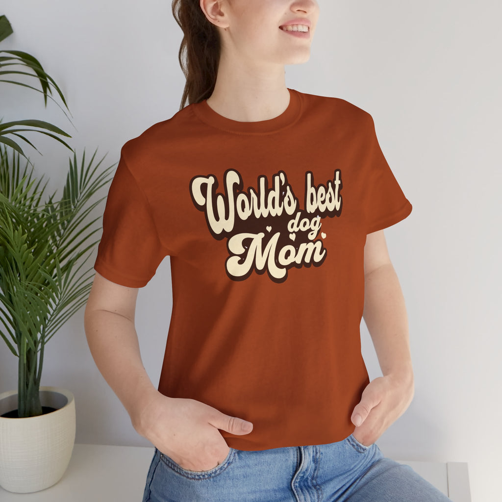 World's Best Dog Mom T-Shirt — Retro Script Pet Mom Tee
