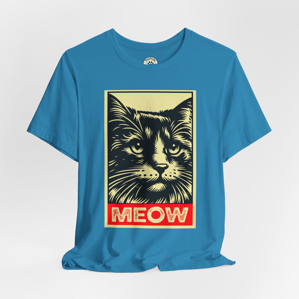 Meow Cat Portrait Tee — Graphic Cat Shirt