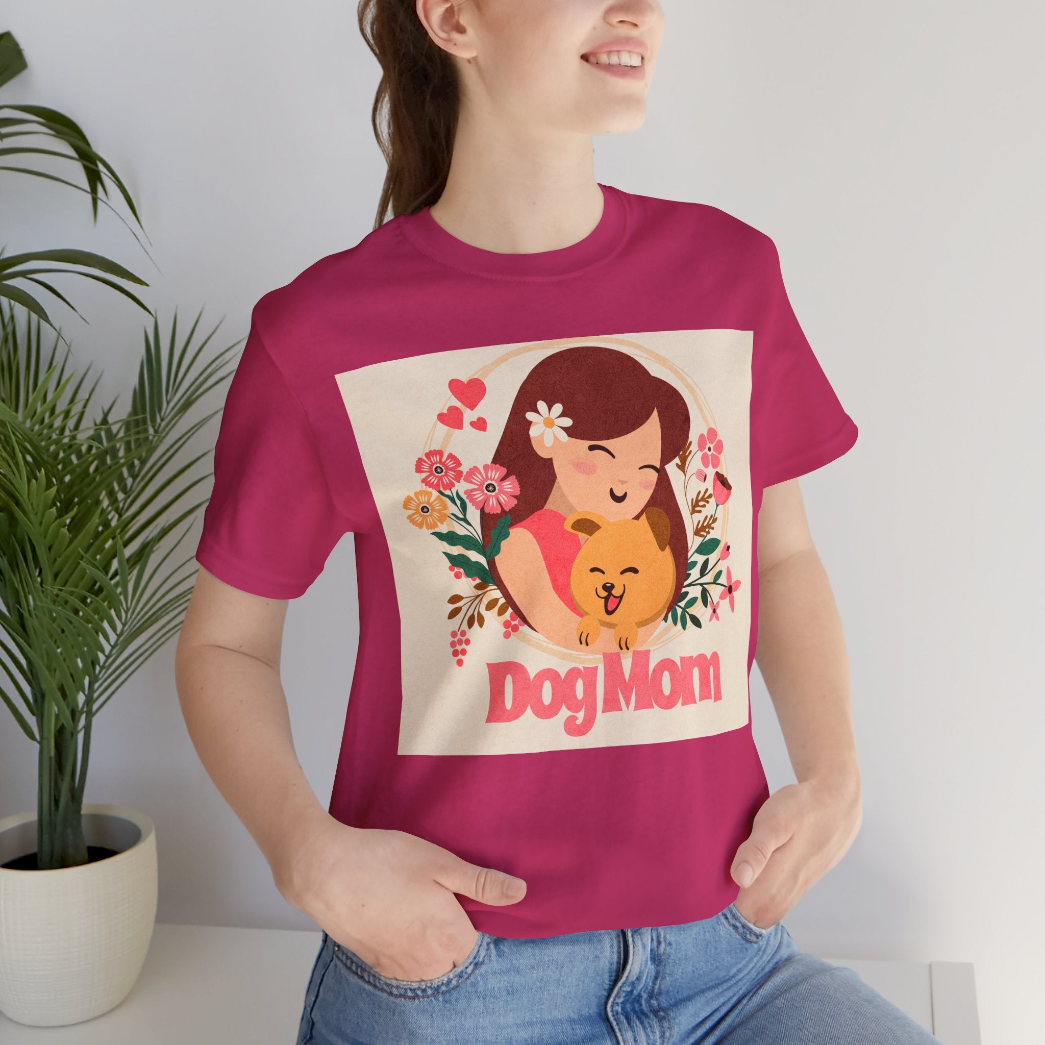 Dog Mom T-Shirt — Cute Floral Dog Mom Tee