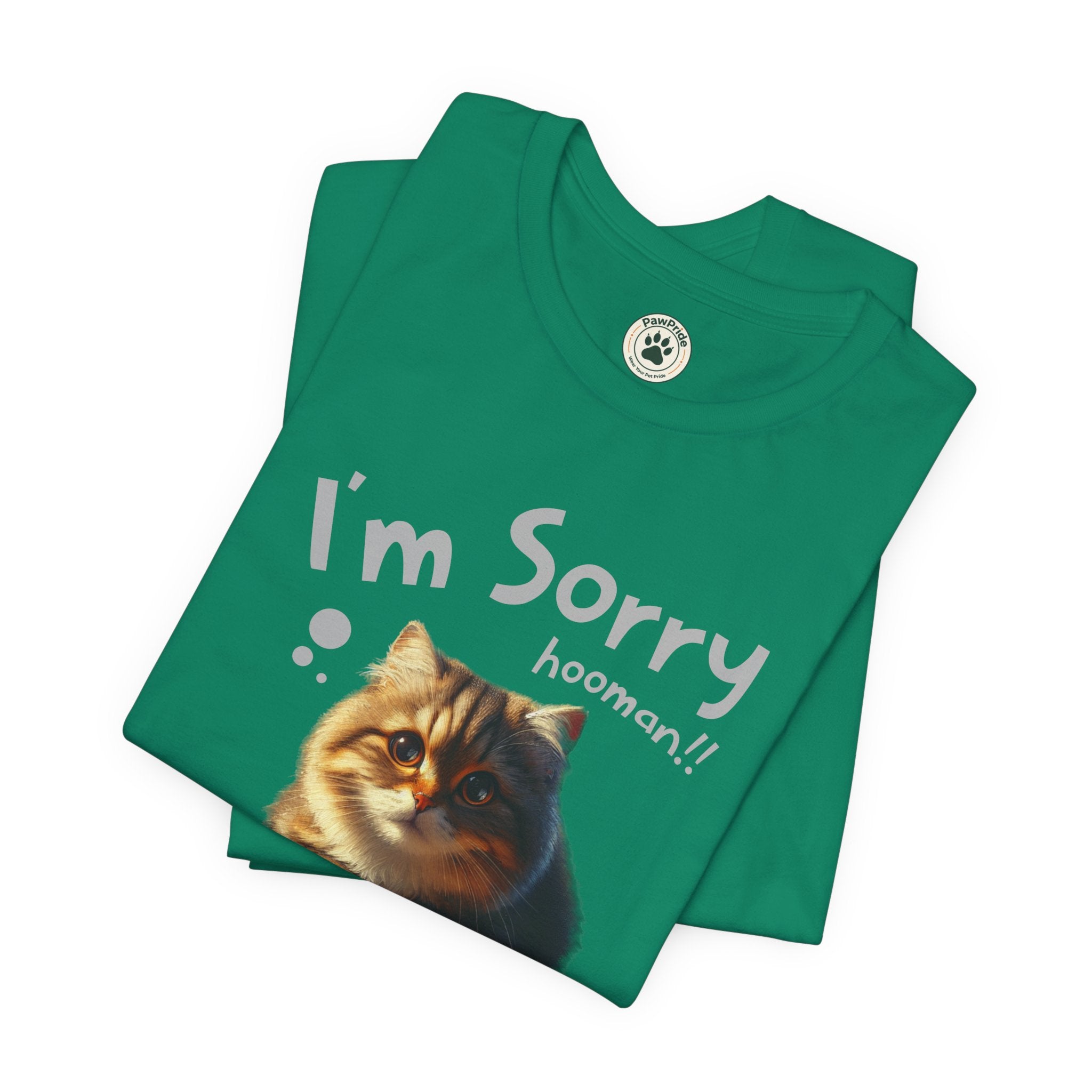 Sorry Kitten T‑Shirt – Cute Apology Cat Tee (‘I’m Sorry hooman!! I know I messed up, but I love you very much’)