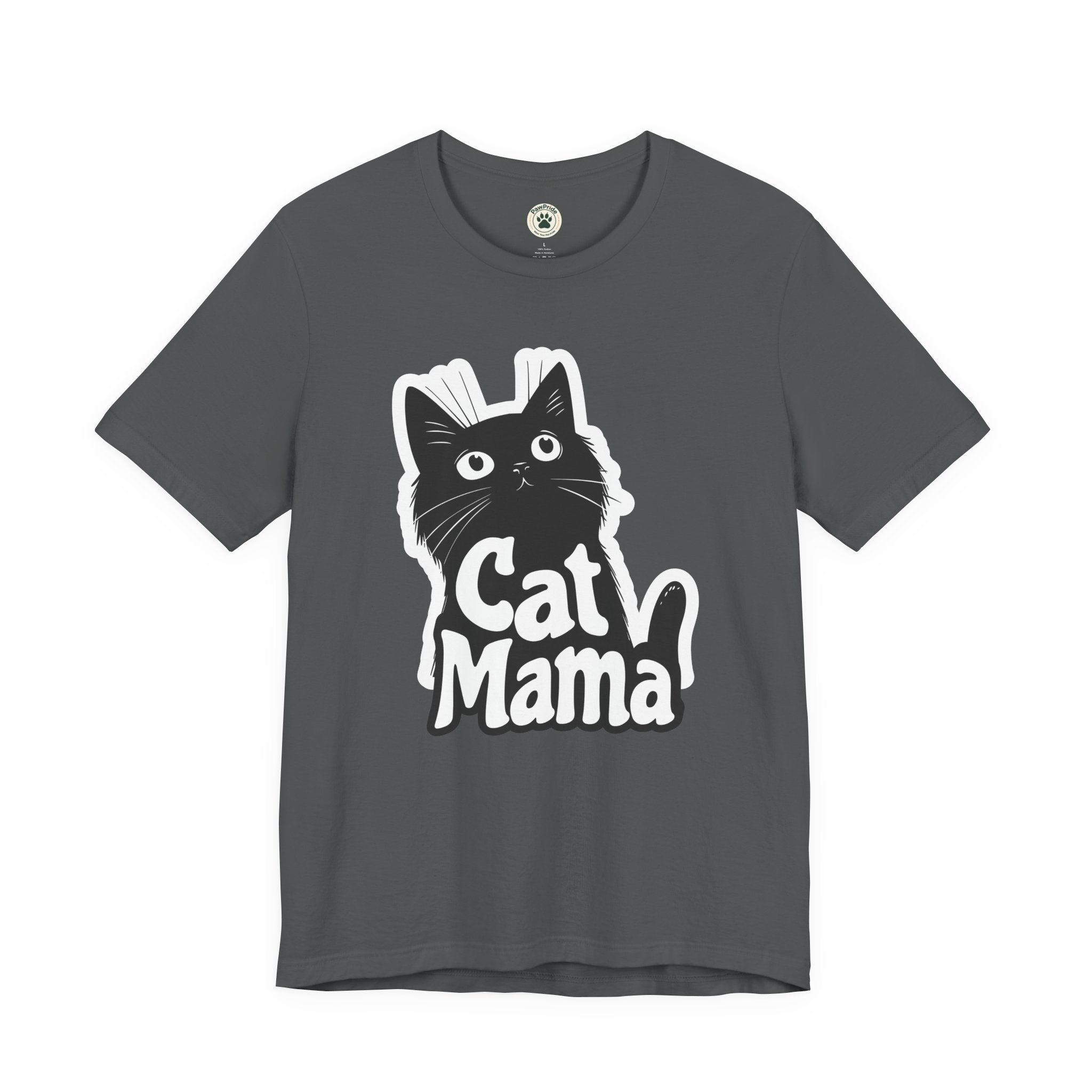 Cat Mama T-Shirt – Cute Black Cat Graphic Tee for Cat Lovers