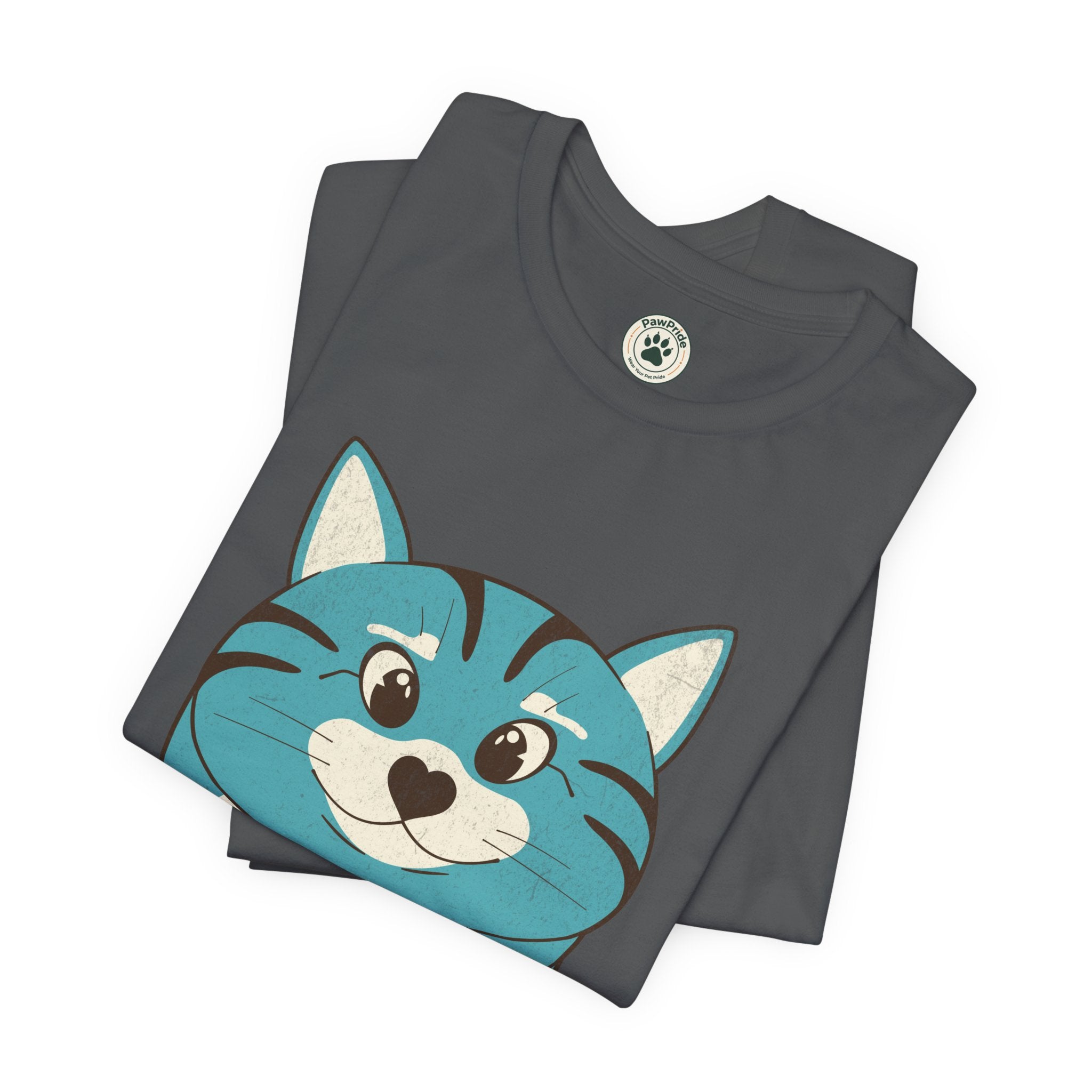 My Cat Rules T-Shirt — Cute Blue Cat Graphic Tee for Cat Lovers