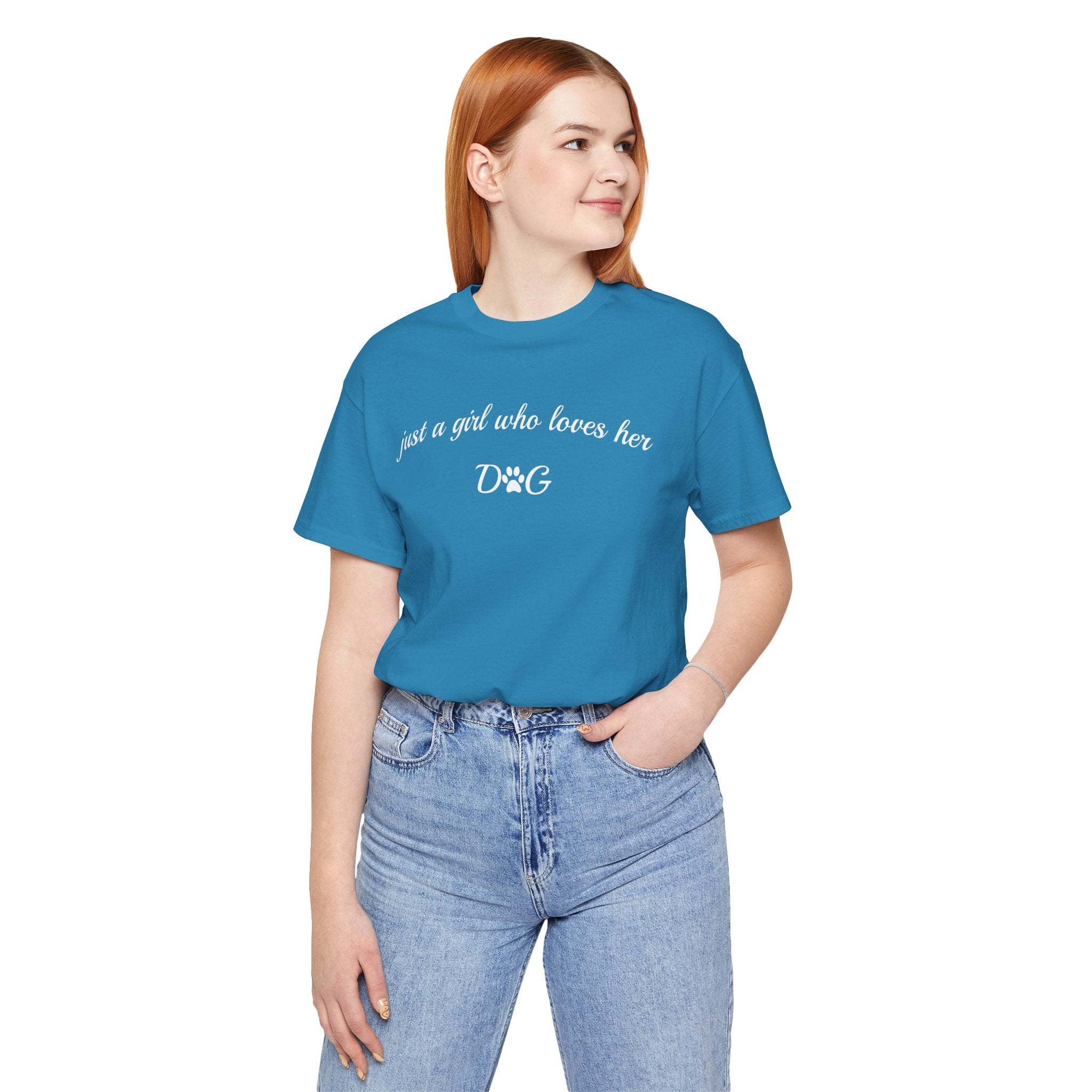 Just a Girl Who Loves Her Dog T-Shirt — Cute Dog Lover Tee
