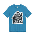 Cat Lover T-Shirt — "Home Is Where The Cat Is" Graphic Tee