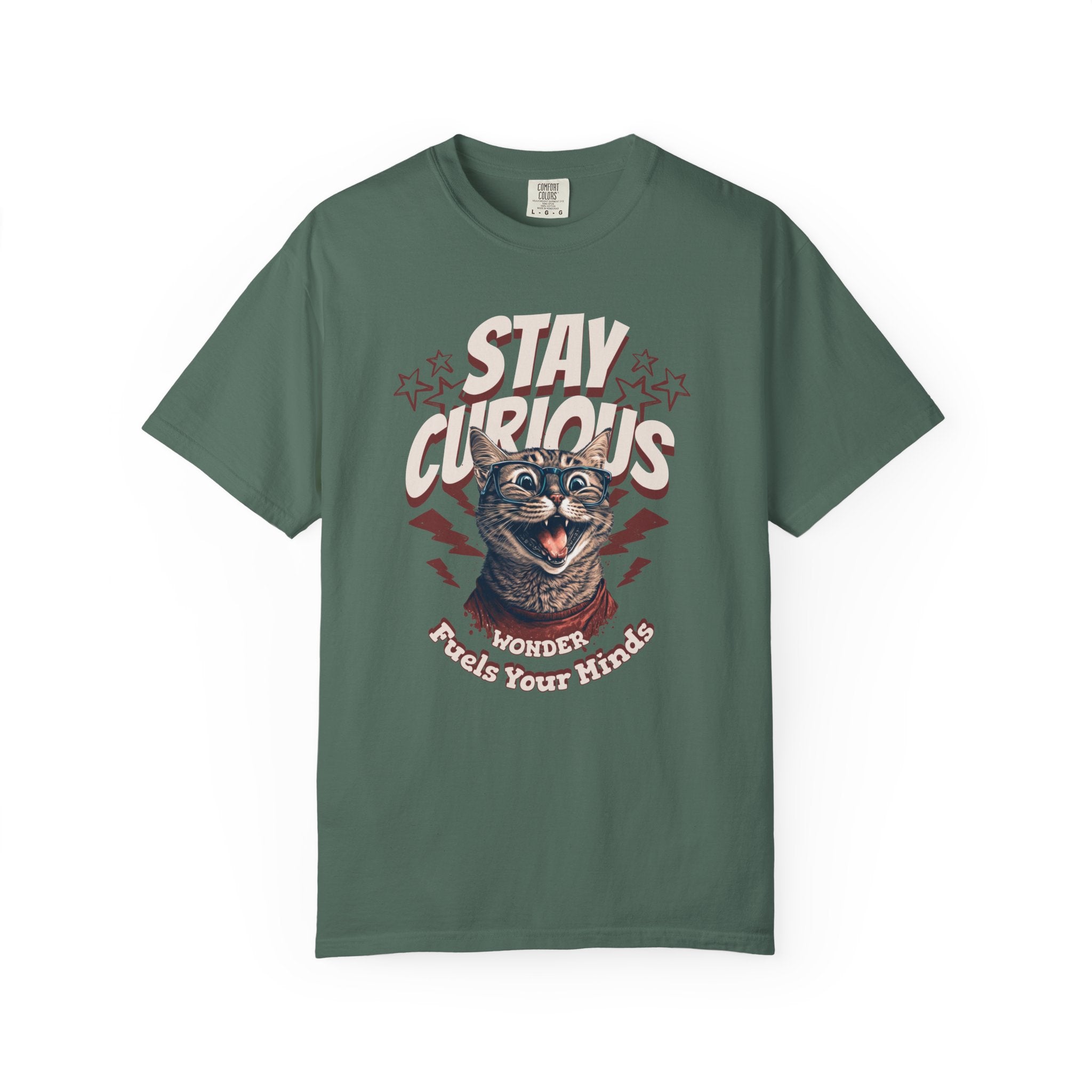 Stay Curious Cat T-Shirt — Vintage Retro Cat Graphic Tee