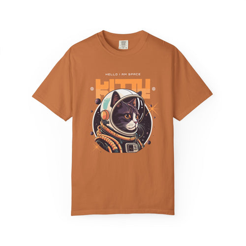 Astronaut Cat T-Shirt — "Hello I Am Space" Retro Spacecat Tee