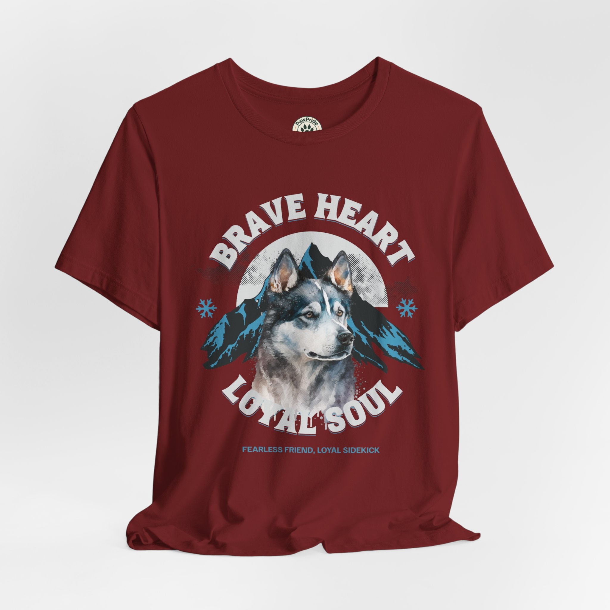 Husky T-Shirt "Brave Heart Loyal Soul" – Wildlife Mountain Graphic Tee