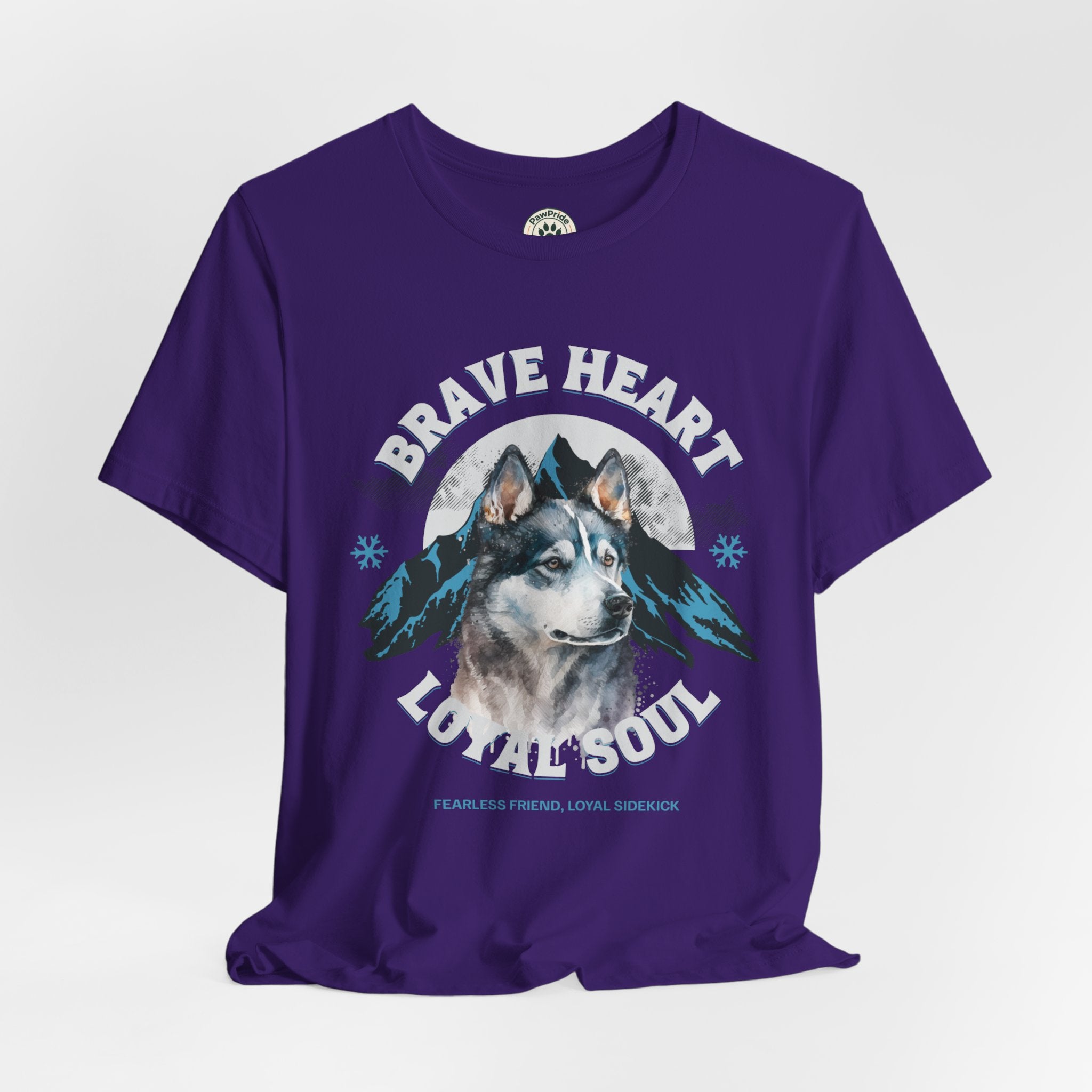 Husky T-Shirt "Brave Heart Loyal Soul" – Wildlife Mountain Graphic Tee