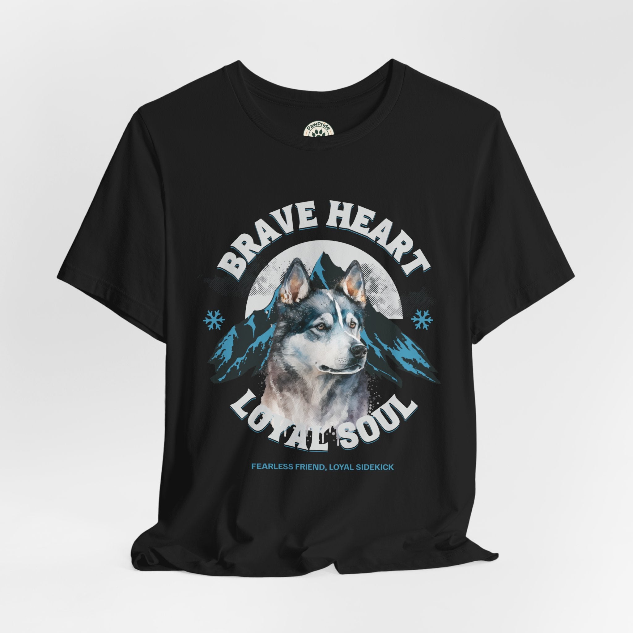 Husky T-Shirt "Brave Heart Loyal Soul" – Wildlife Mountain Graphic Tee