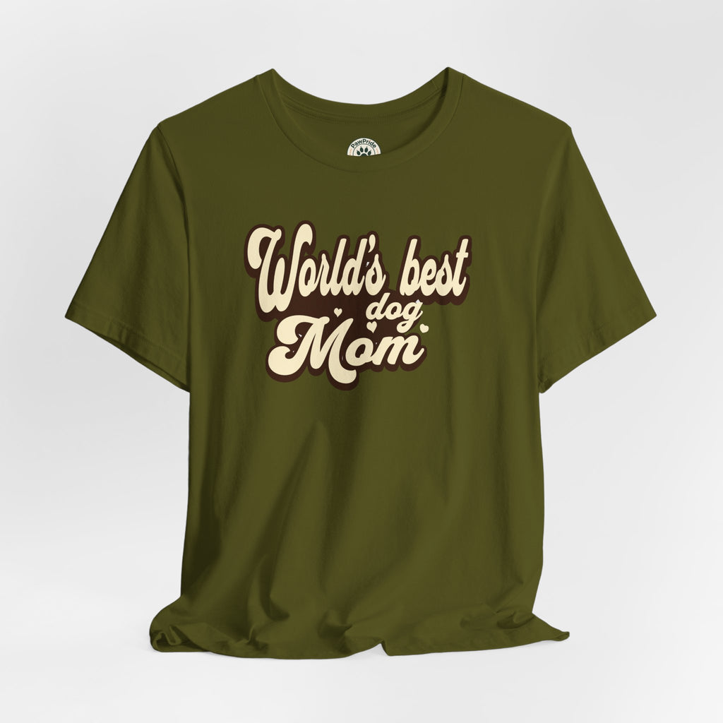 World's Best Dog Mom T-Shirt — Retro Script Pet Mom Tee