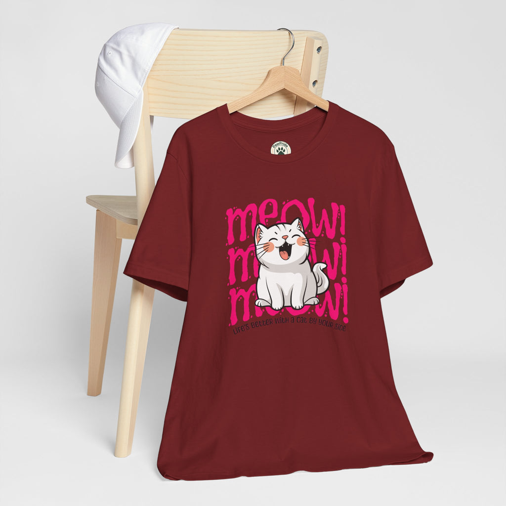 Meow Cat Graphic Tee — Cute Kawaii Cat "MEOW!" Shirt