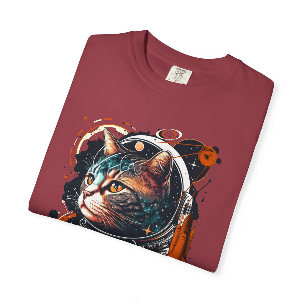 Astronaut Cat Graphic T-Shirt — 'Cabonaut' Retro Space Helmet Tee