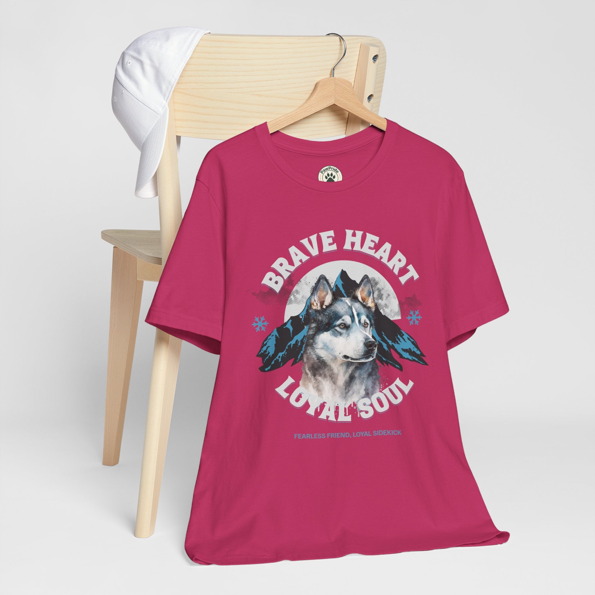 Husky T-Shirt "Brave Heart Loyal Soul" – Wildlife Mountain Graphic Tee