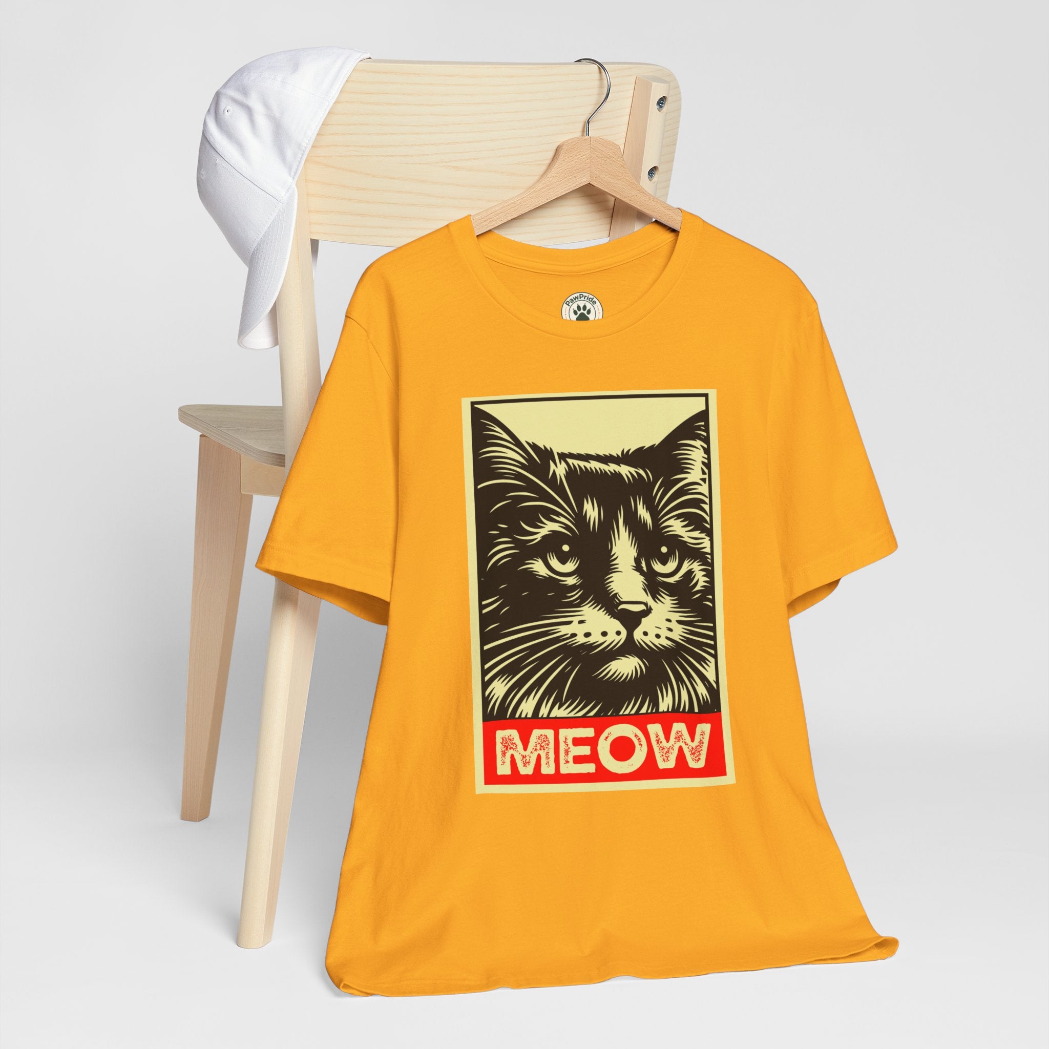Meow Cat Portrait Tee — Graphic Cat Shirt