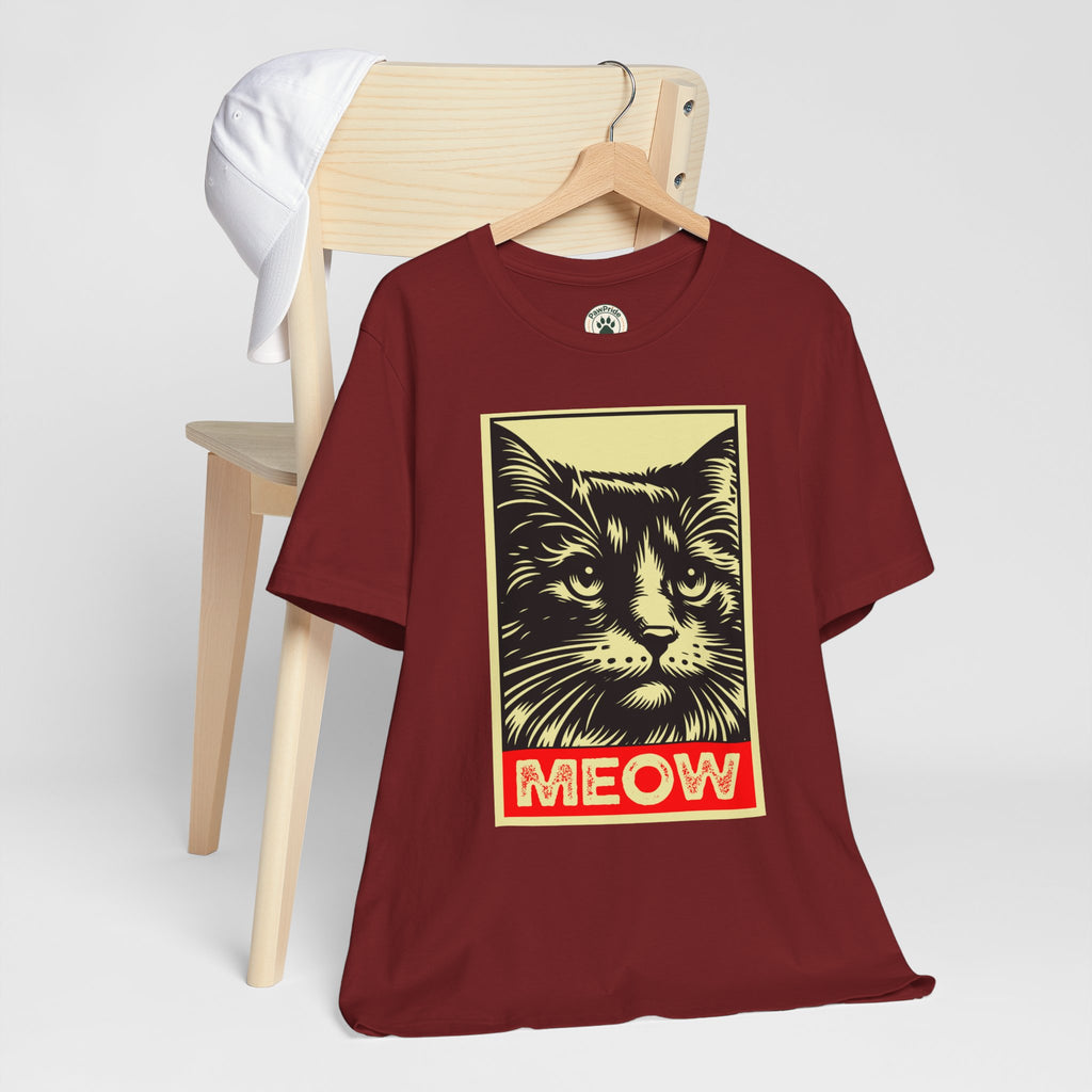 Meow Cat Portrait Tee — Graphic Cat Shirt