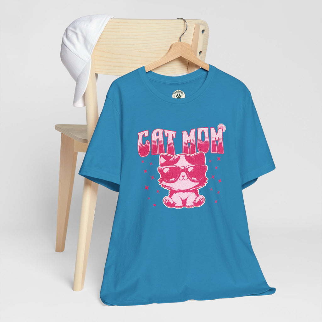Cat Mom T-Shirt — Pink Cute Cat Graphic Tee