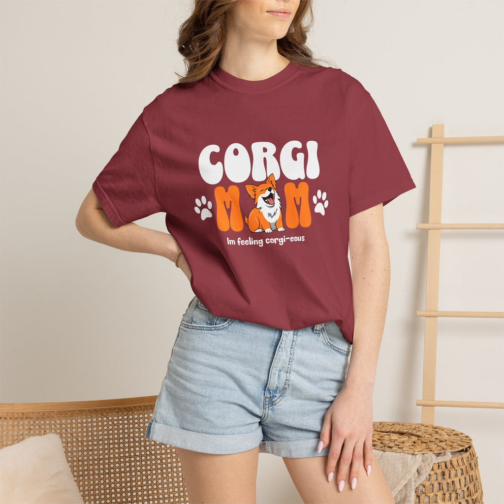 Corgi Mom T-Shirt — 'I'm feeling corg-i-ous' Cute Dog Mama Tee