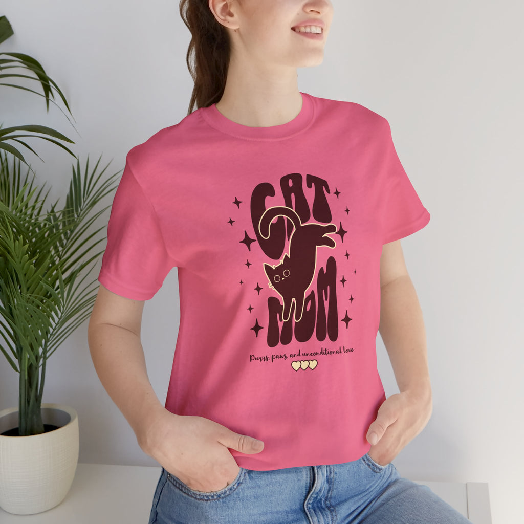 Cat Mom Retro Graphic Tee — "Cat Mom" Vintage Cat Lover T‑Shirt