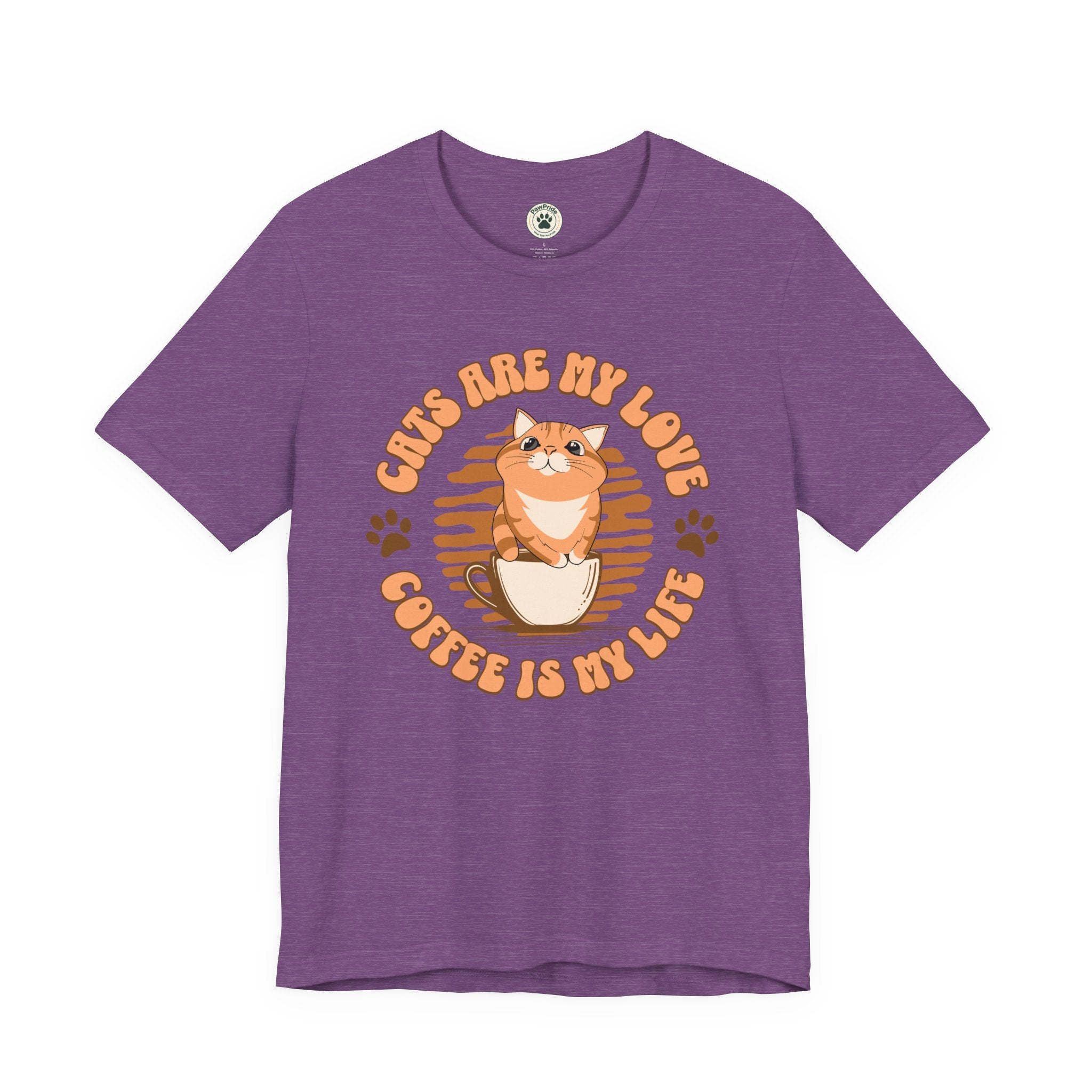 Cat & Coffee Tee — "Cats Are My Love, Coffee Is My Life" Cute Graphic T‑Shirt