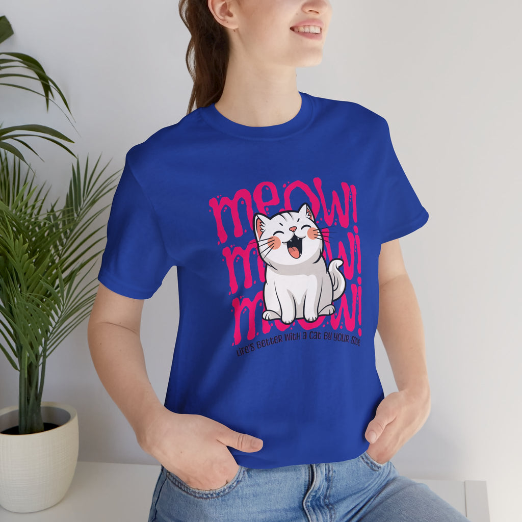 Meow Cat Graphic Tee — Cute Kawaii Cat "MEOW!" Shirt